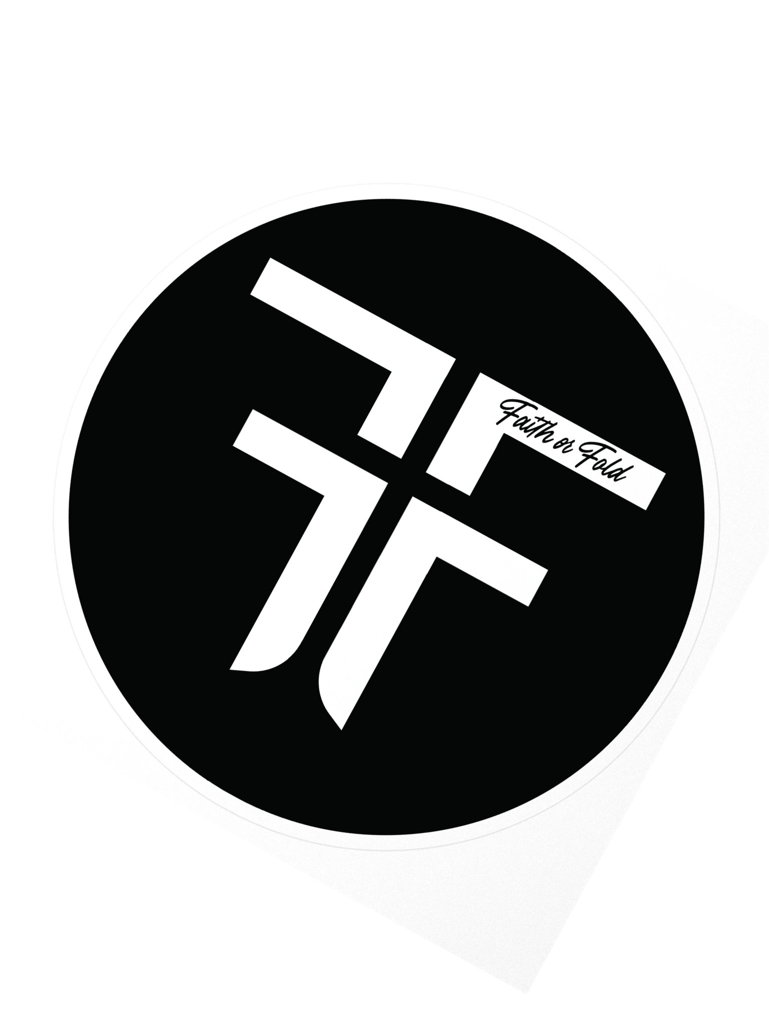 Faith or Fold Logo Sticker product image (2)