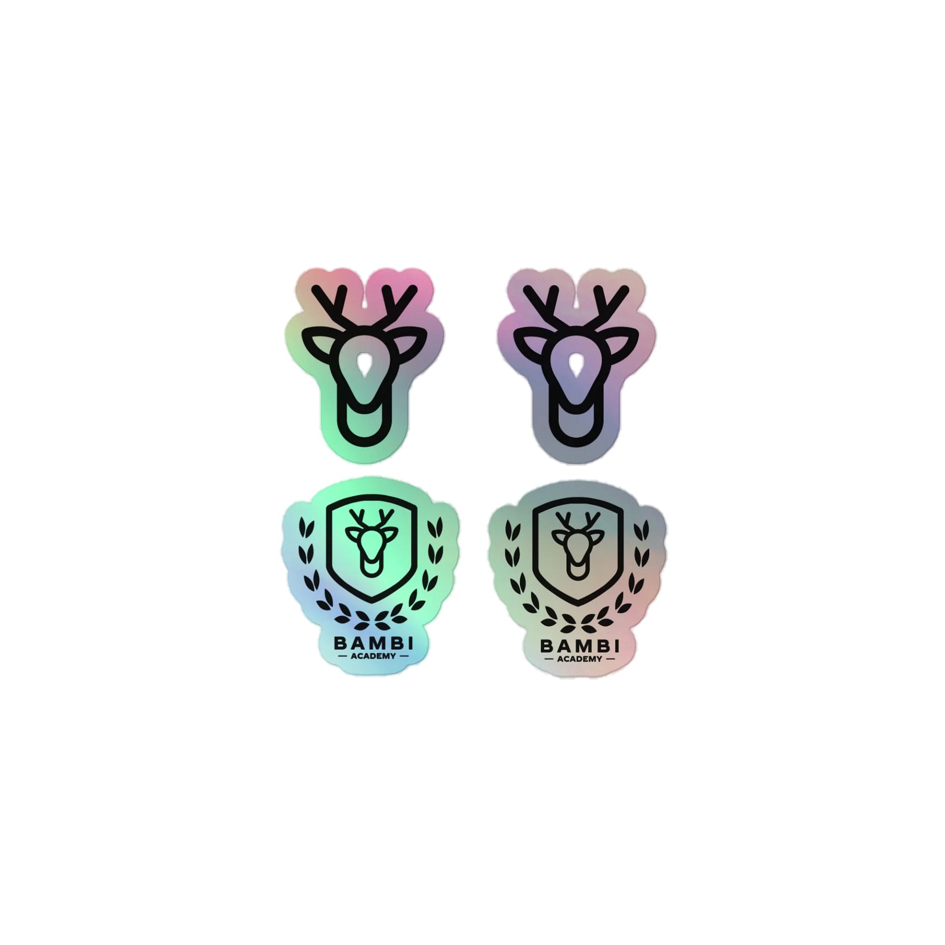 4 Small Bambi Holographic Stickers product image (1)