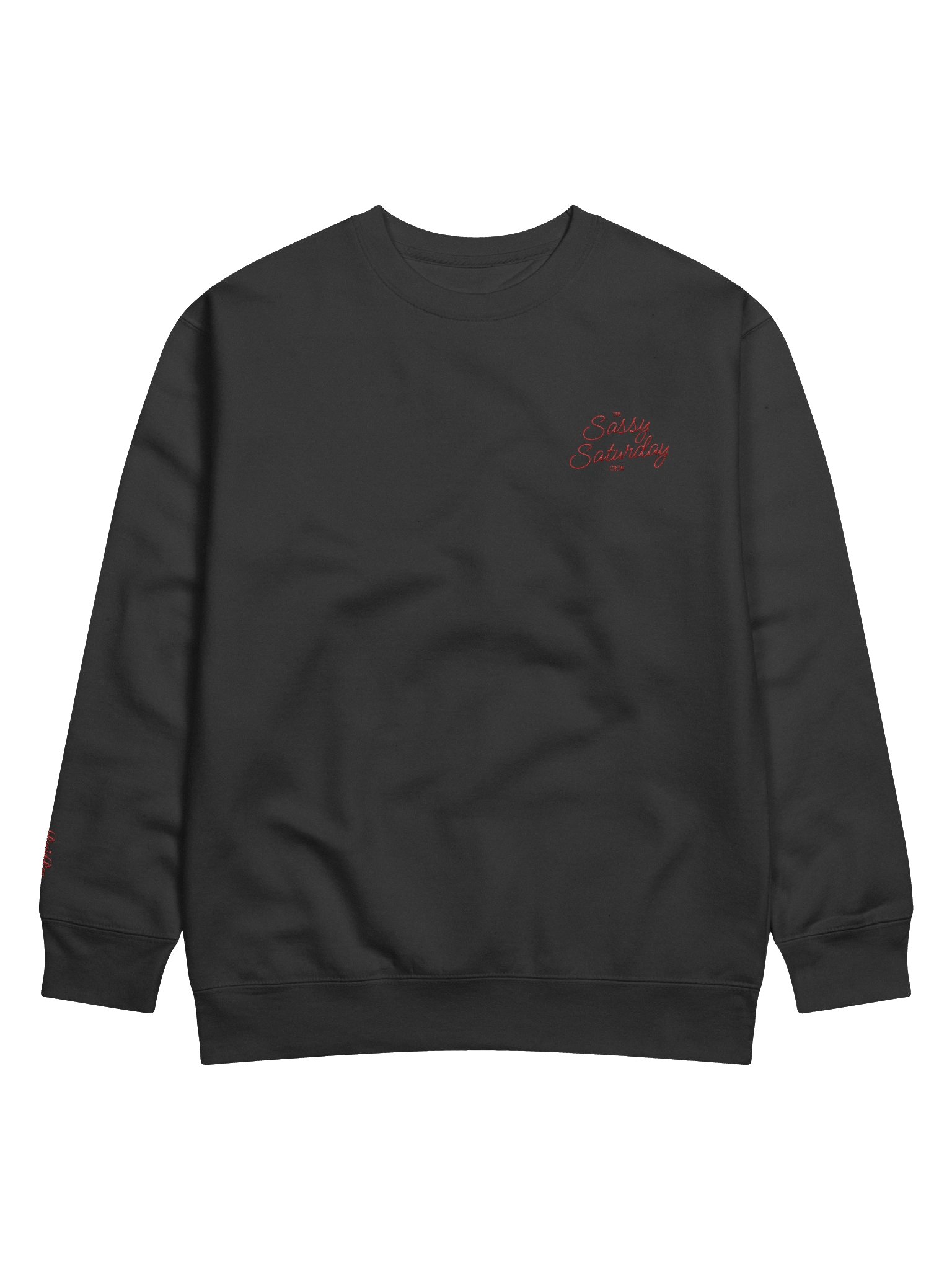 Sassy Saturday Crew Crewneck Sweatshirt - Red product image (1)