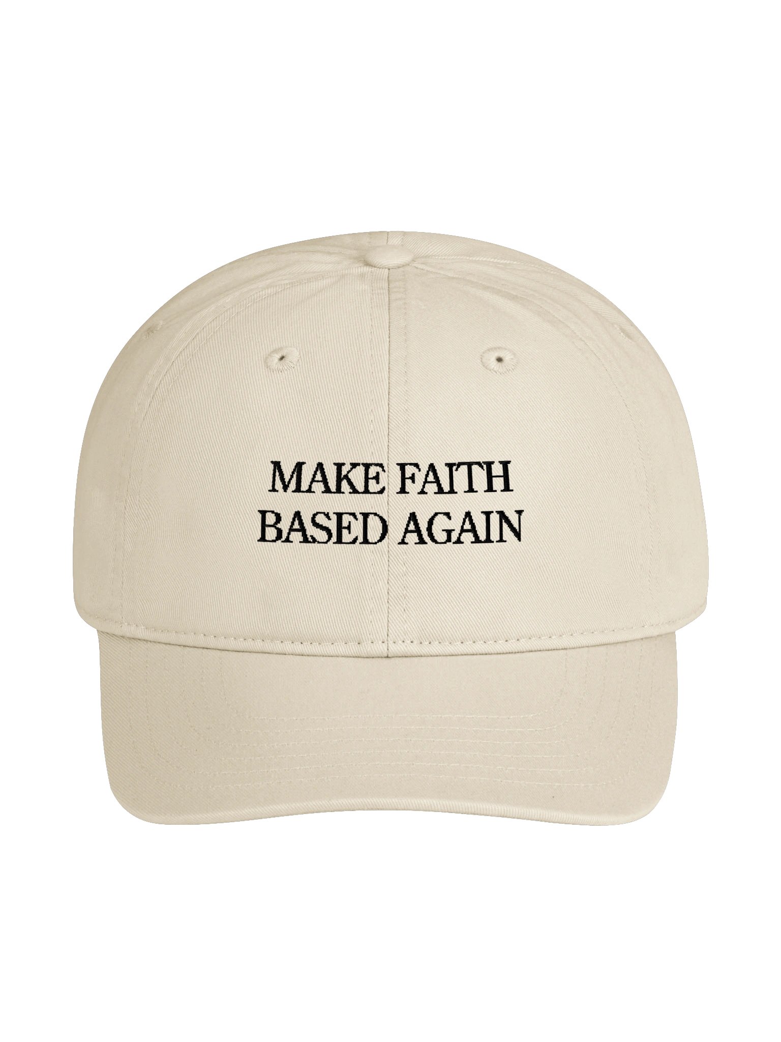 Make Faith Based Again Dad Hat / Black Stitch product image (1)