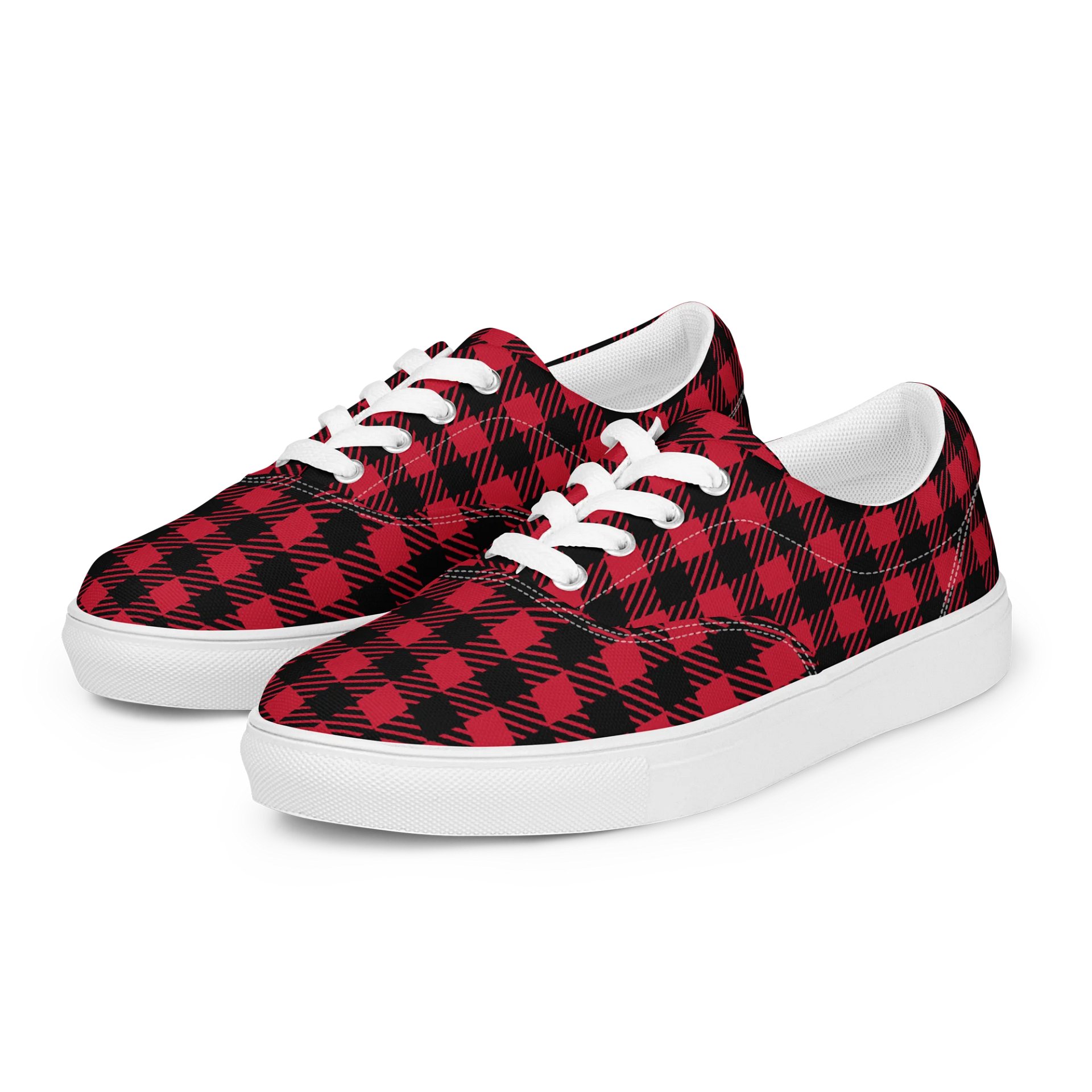 Plaid Fusion Men's Canvas Shoes product image (5)