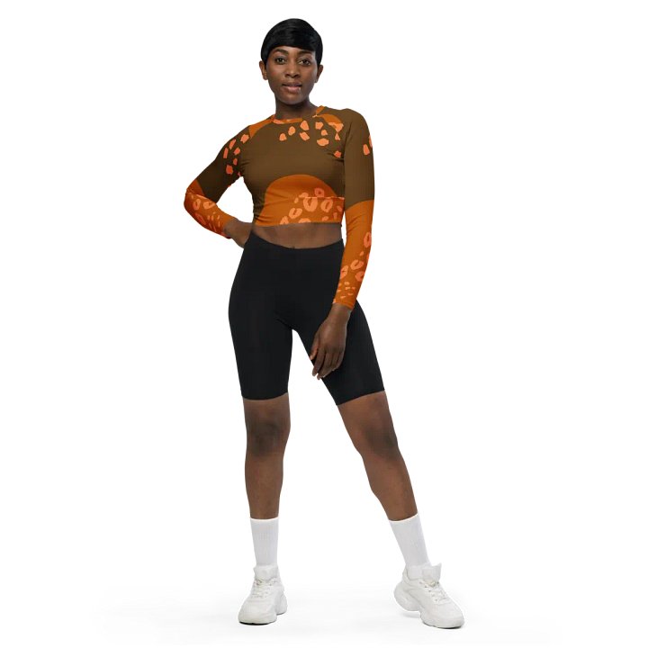 Orange Dynamic Animal Print Crop Top product image (1)