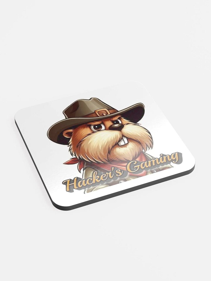 Stylish Cowboy Beaver Glossed Cork Coaster product image (2)