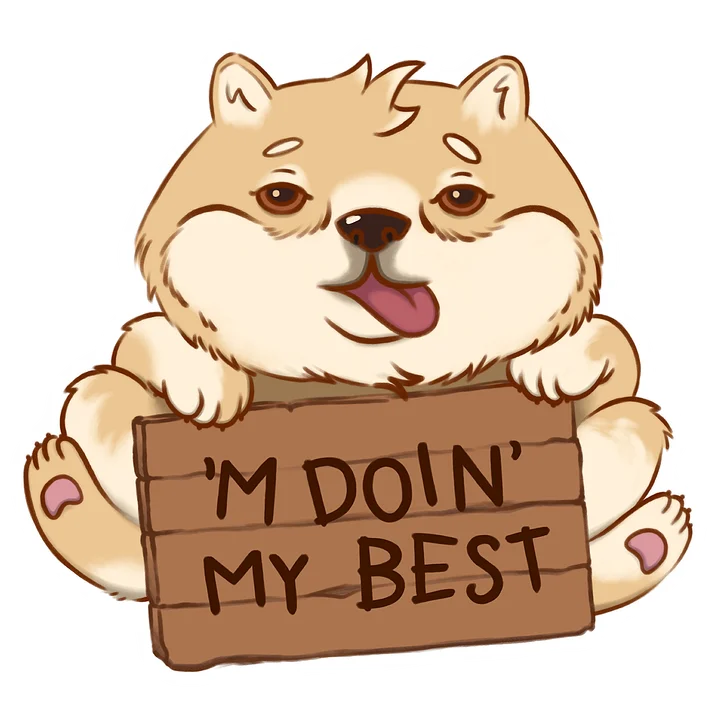 sticker : doin my best product image (1)