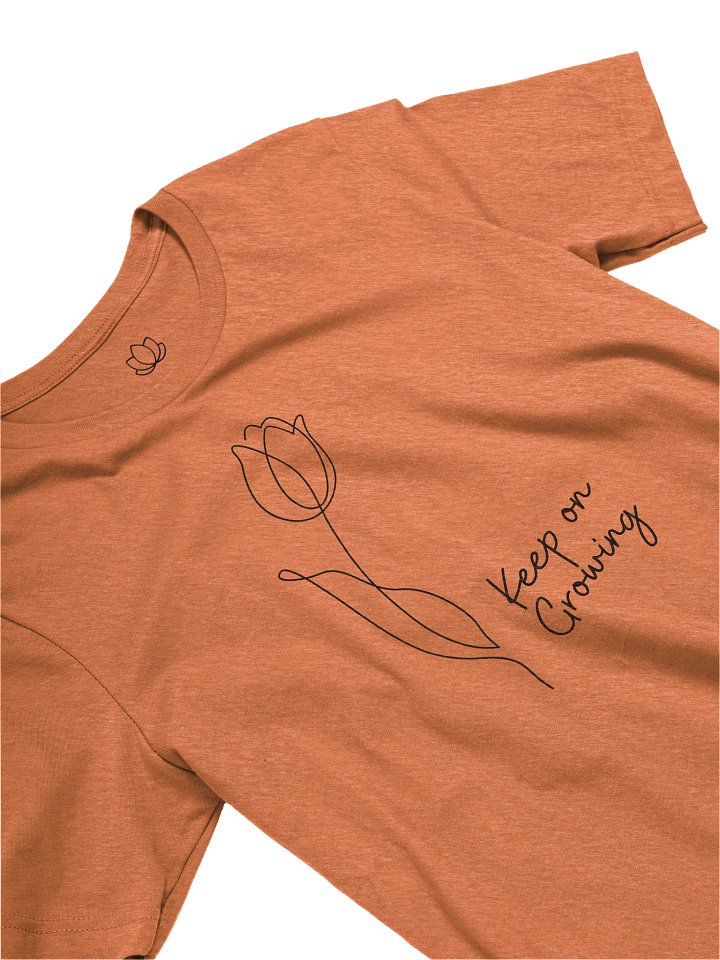 “Keep On Growing” – Tulip Line Art Supersoft Tee product image (1)
