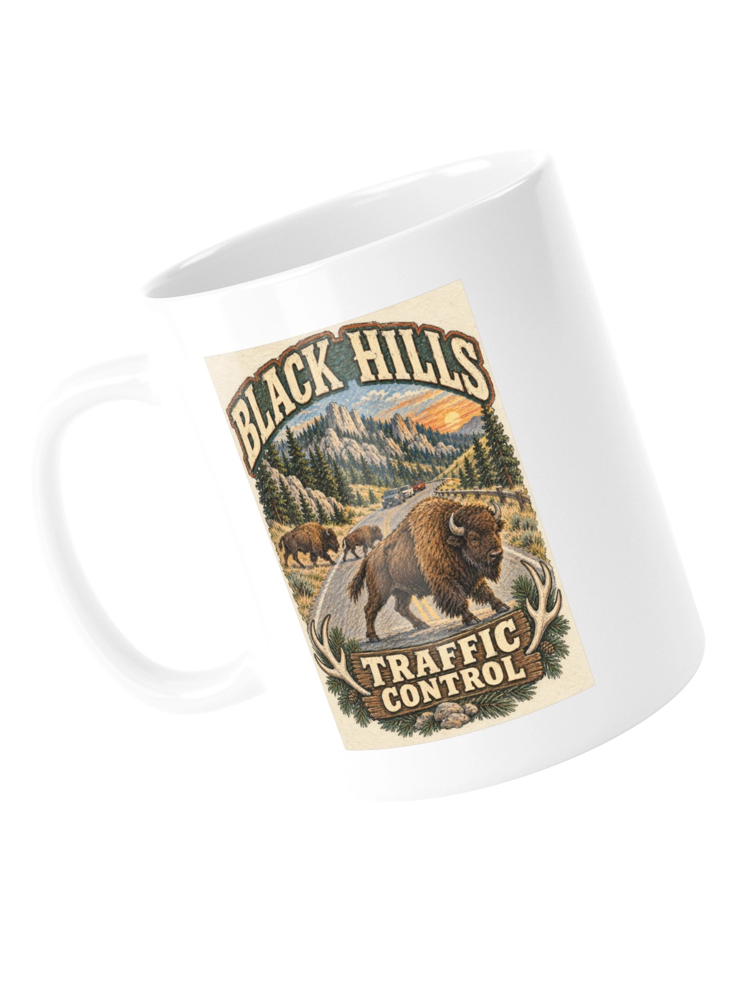 Black Hills Traffic Control Bison Mug product image (6)