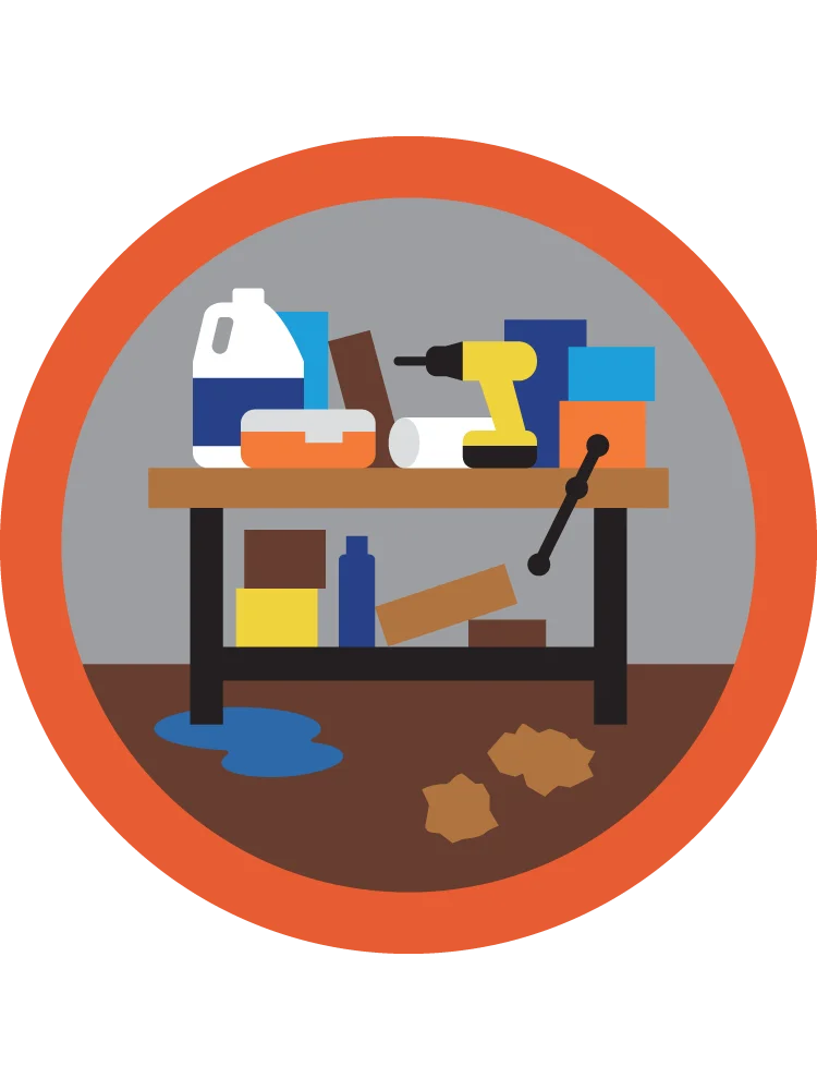 Messy Workbench (de)Merit Badge product image (1)