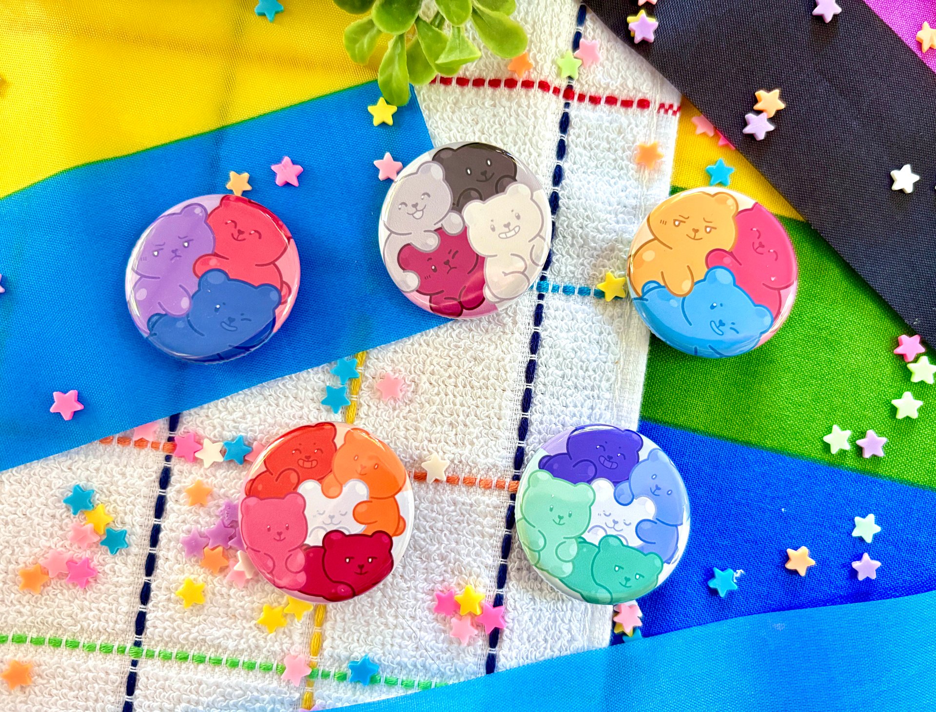 Pride Gummy Bear Buttons and Magnets product image (3)