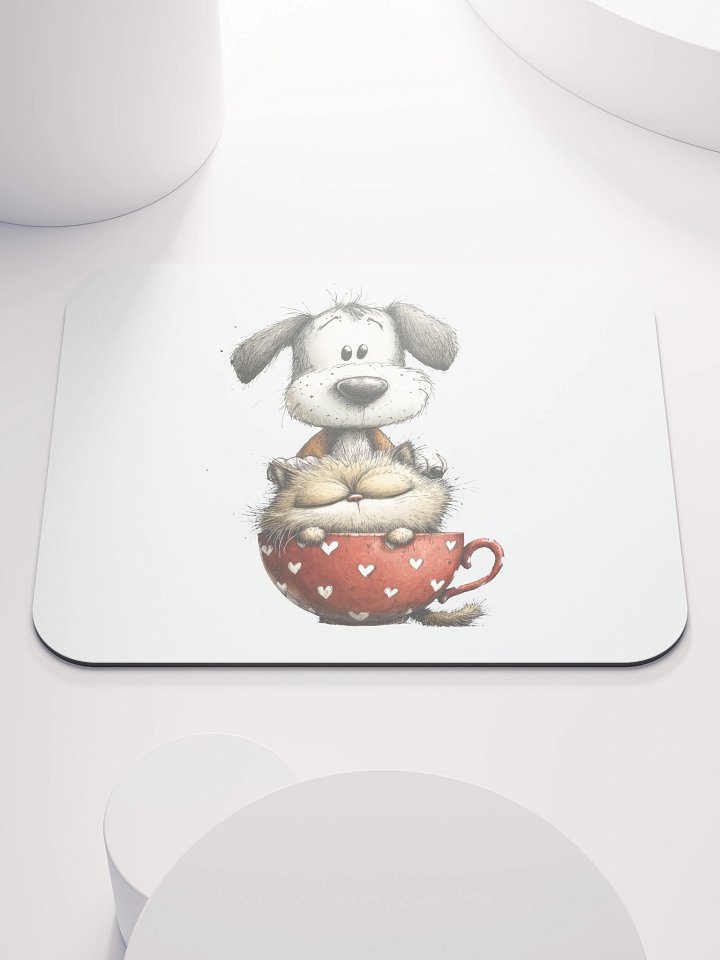 Cute Cat Dog Mousepad product image (2)