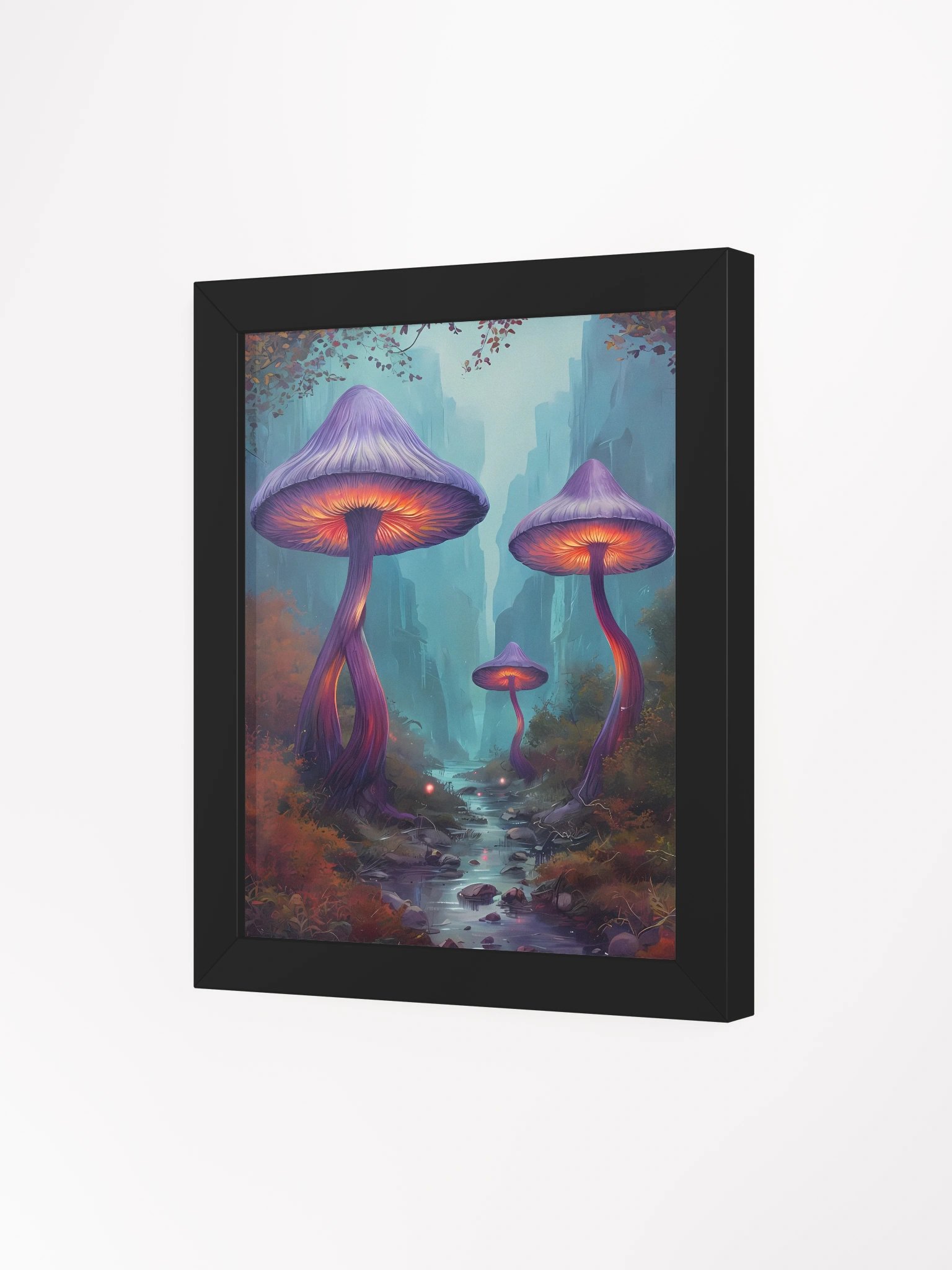Glowing Mushroom Canyon Framed Poster product image (4)