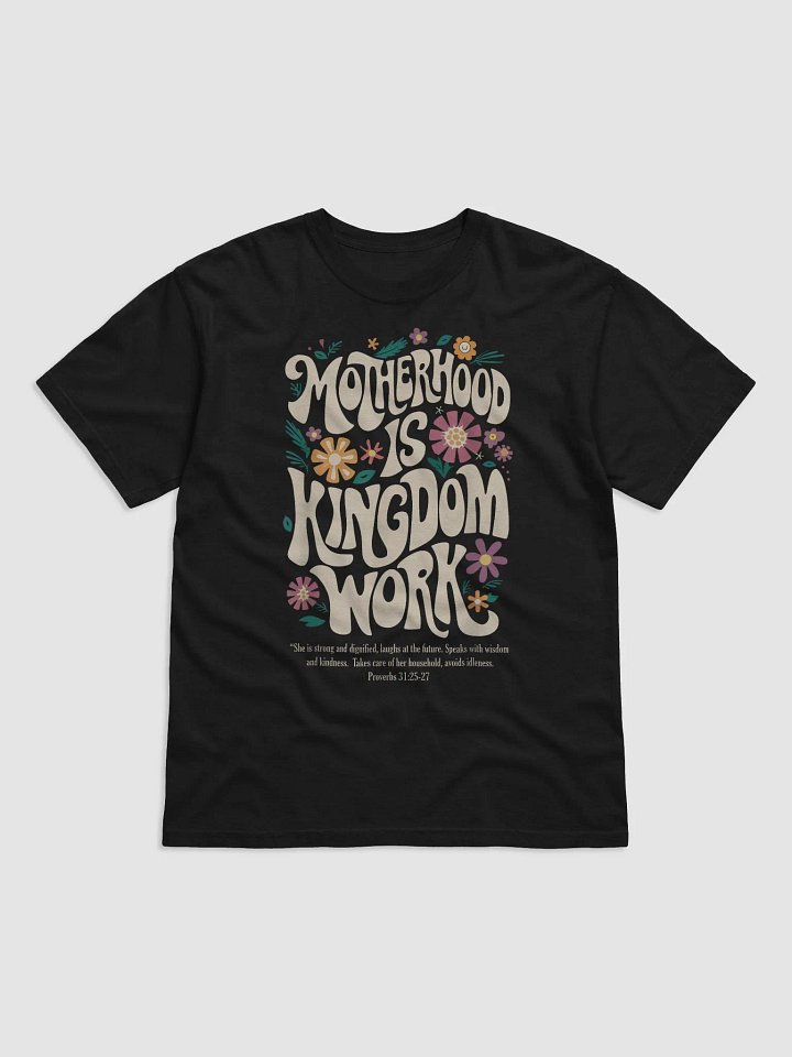 Floral Vintage Motherhood is Kingdom Mothers Day Shirt product image (2)