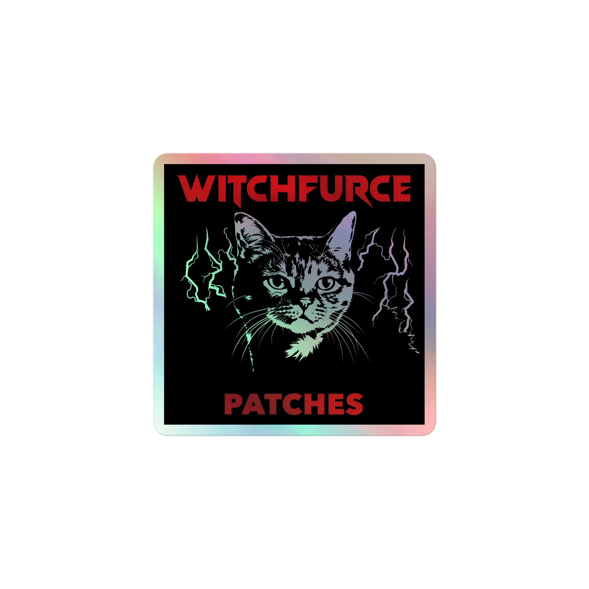 Cats and Metal — Witchfurce Patches Holo Sticker product image (1)