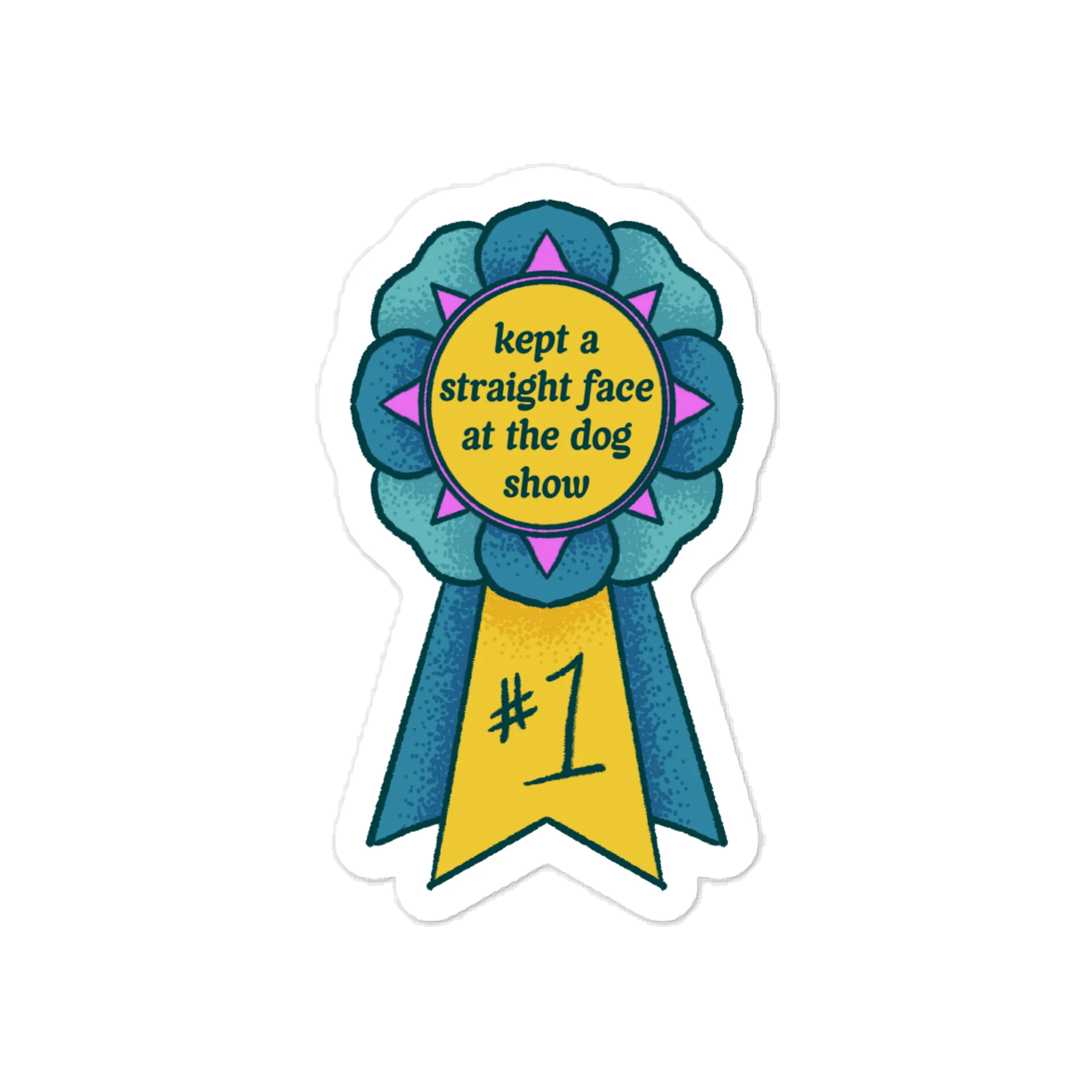 Rosette Series: Straight Face Sticker product image (1)