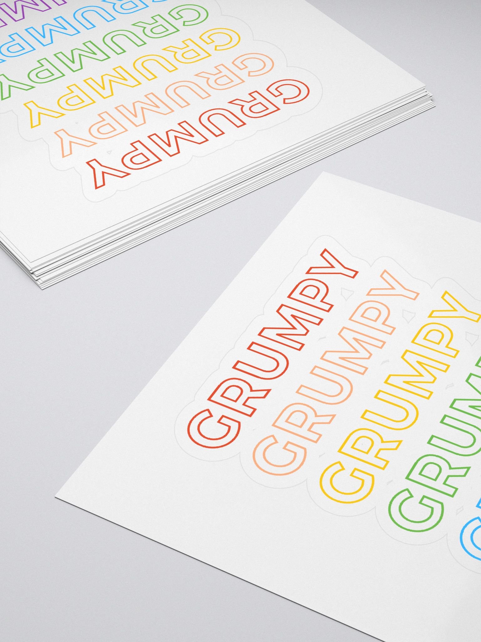 Grumpy Rainbow sticker product image (4)
