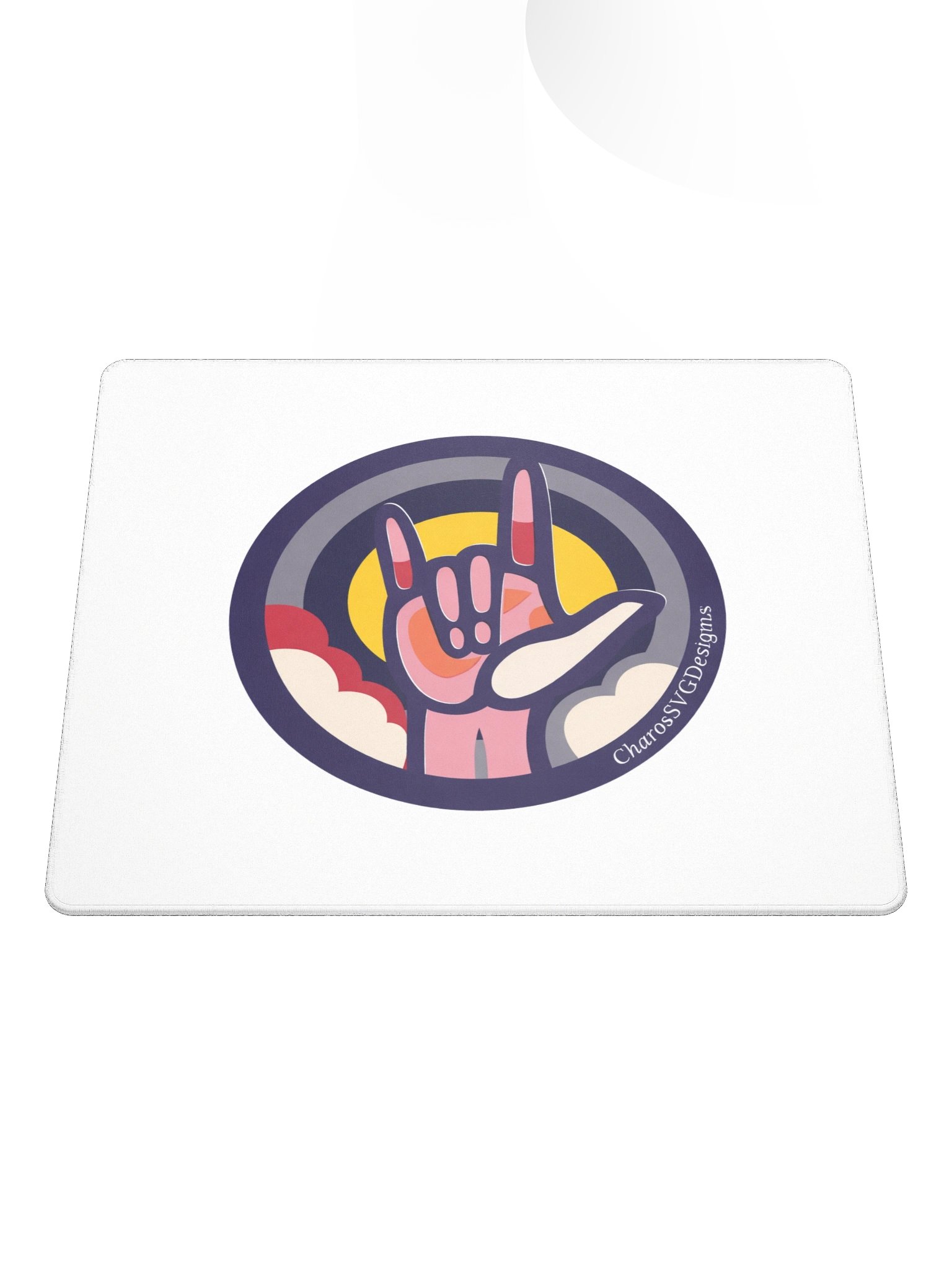 ASL I Love You to Infinity Mouse Pad | Sign Language Desk Mat | Love Without Words | Meaningful Gift | Office Desk Accessory | Deaf Community Inspired product image (1)