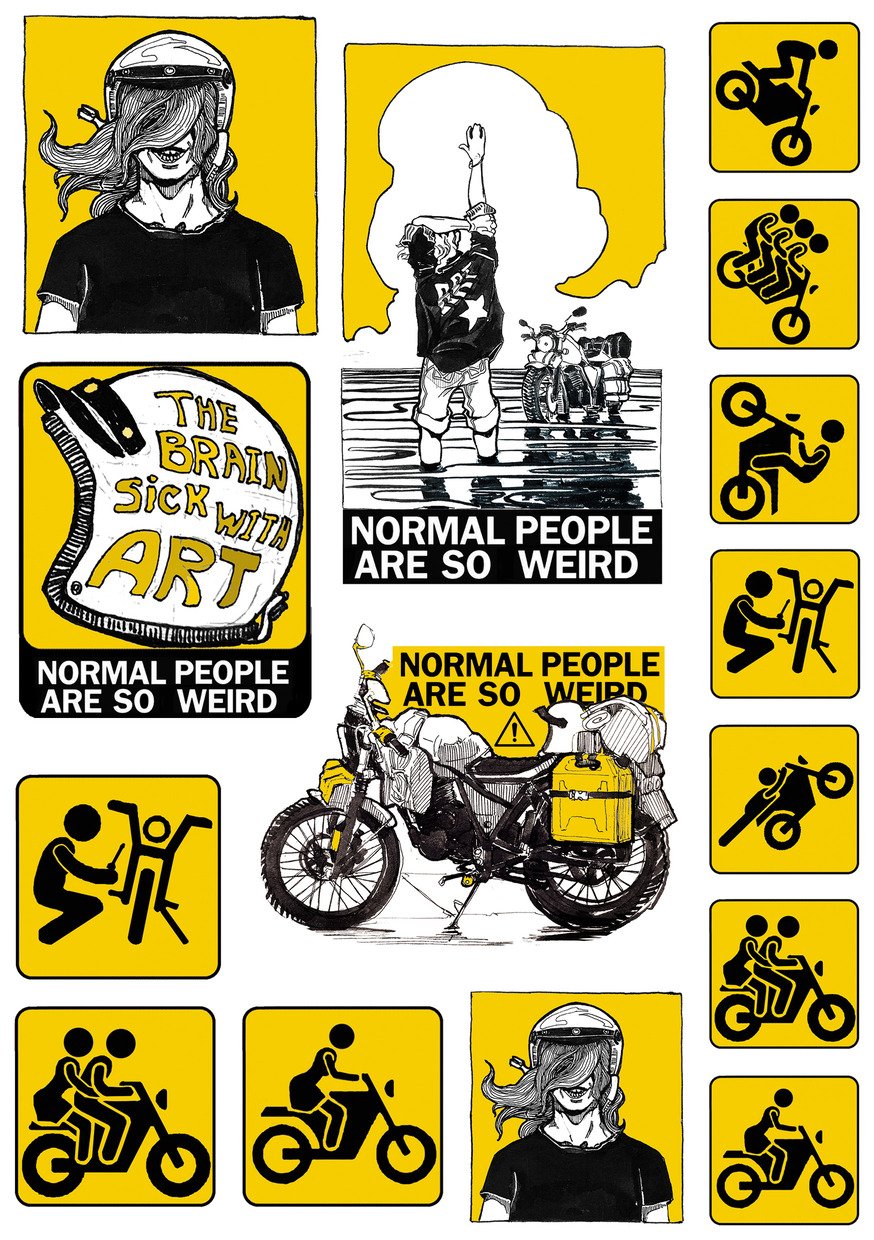 "Trip" 3 stickerset A5 product image (2)