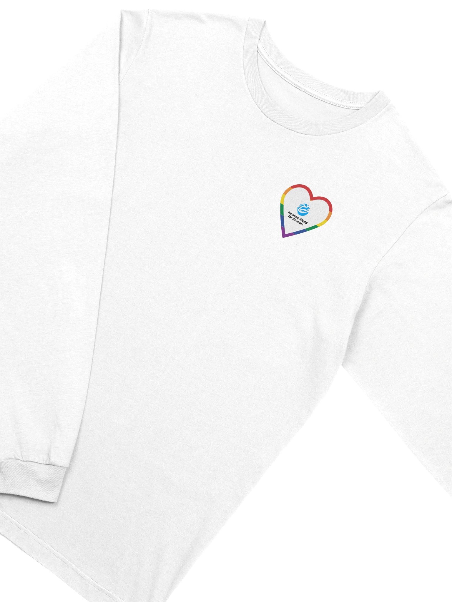 Humane World for Animals - Rainbow heart logo - Long sleeve tee product image (2)