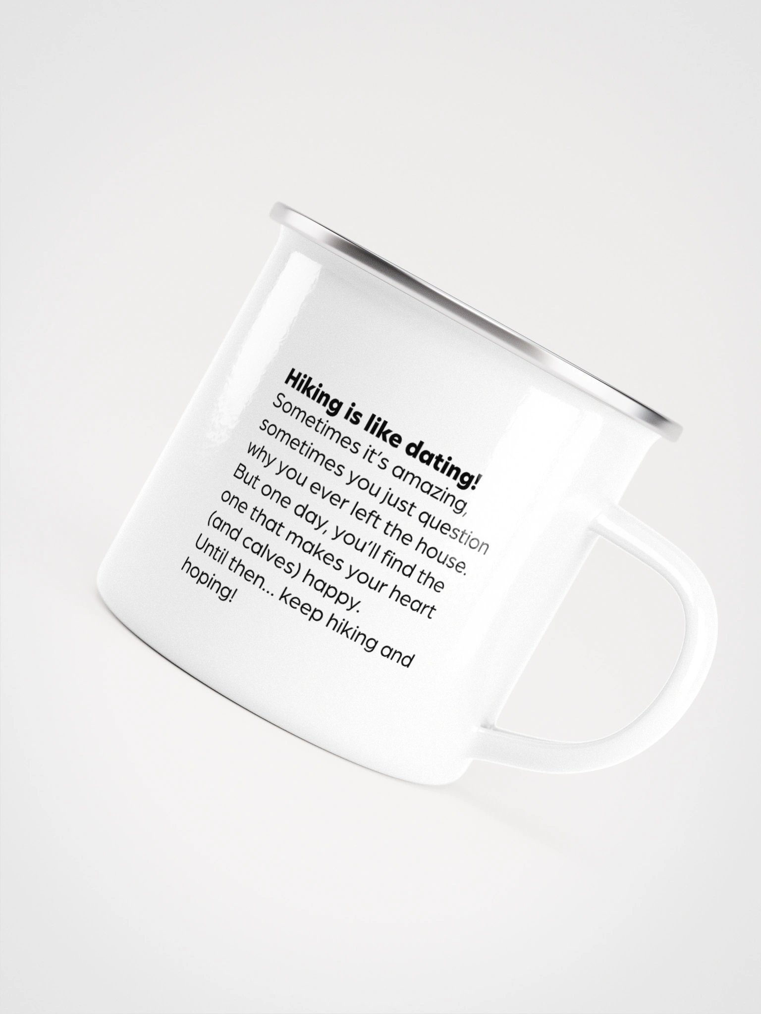 Hiking is like dating - Enamel Mug product image (5)