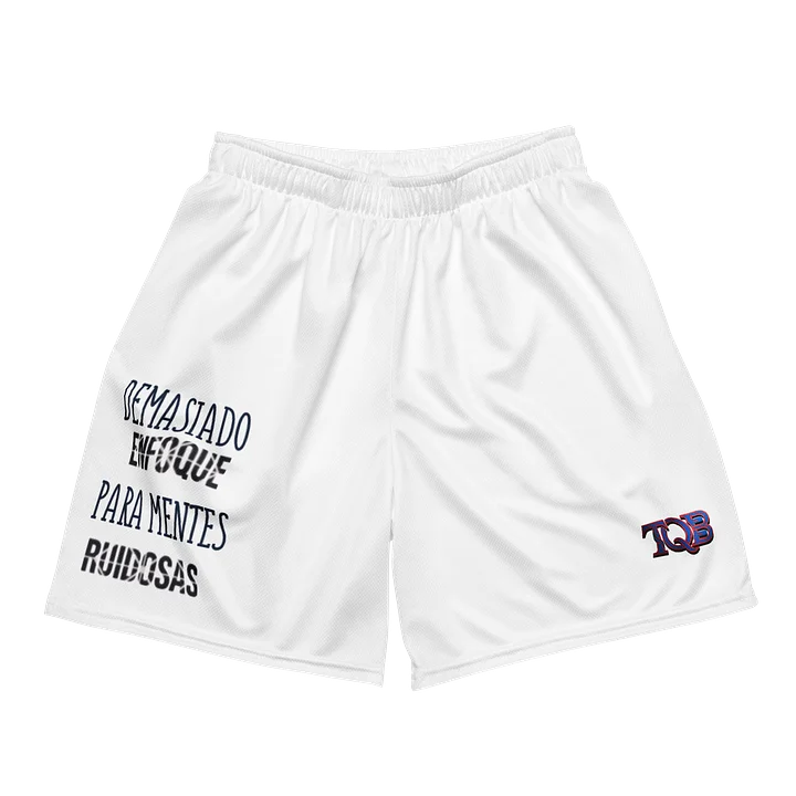 All-Over Print Recycled Unisex Mesh Shorts — Stretch & UPF50+ Tranquilo Quieto Brand product image (2)