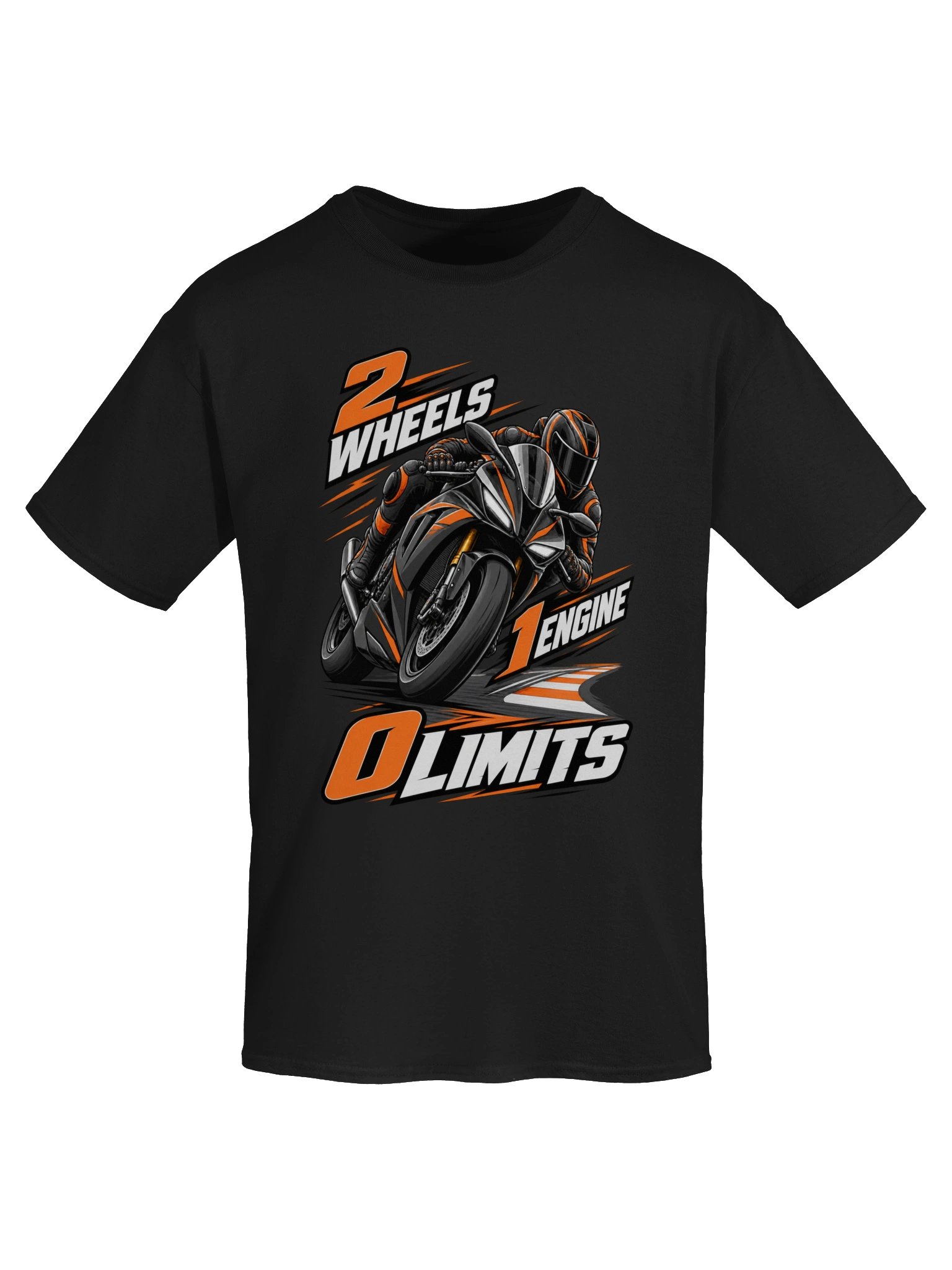 2 Wheels 1 Engine 0 Limits Sport Bike T-Shirt product image (5)