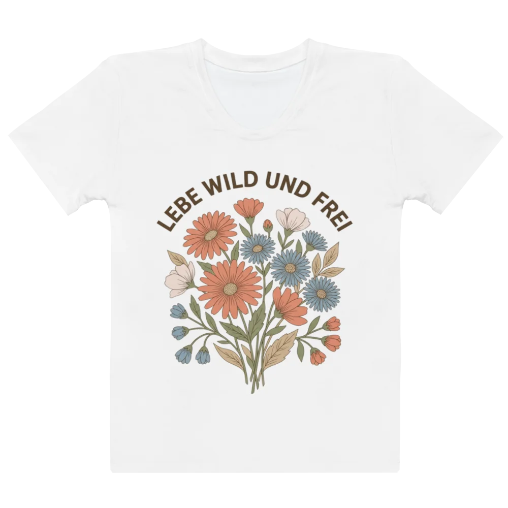 Live Wild & Free T-Shirt – Floral & Boho Retro Design product image (1)