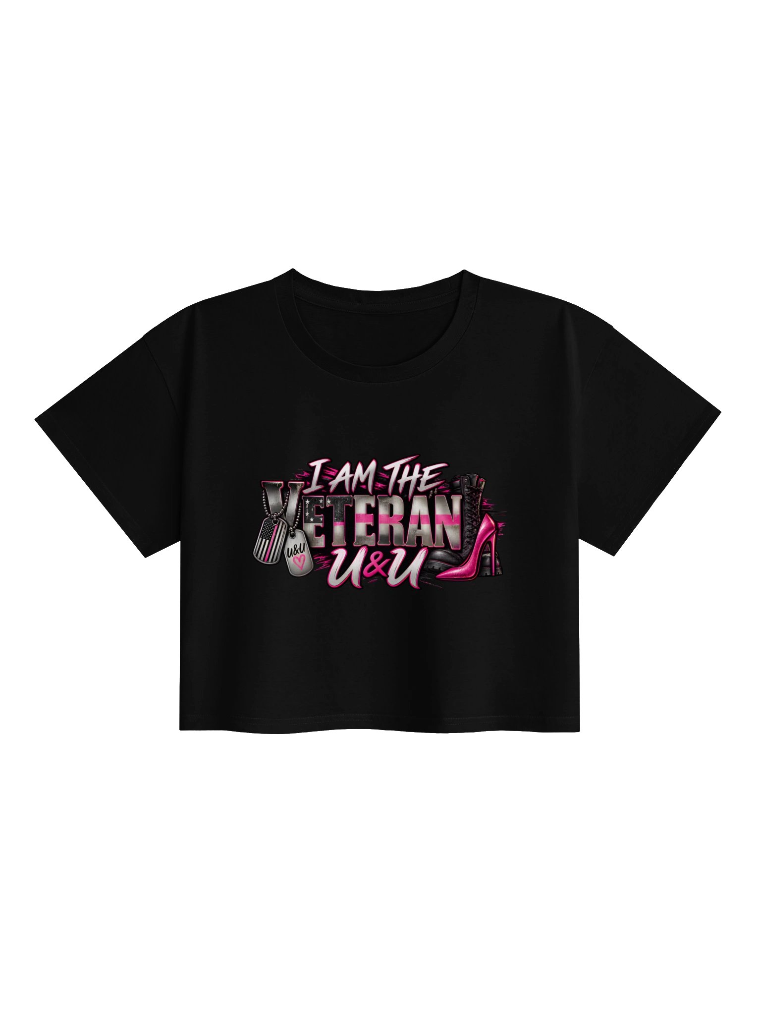 I am the Veteran Crop Top product image (1)