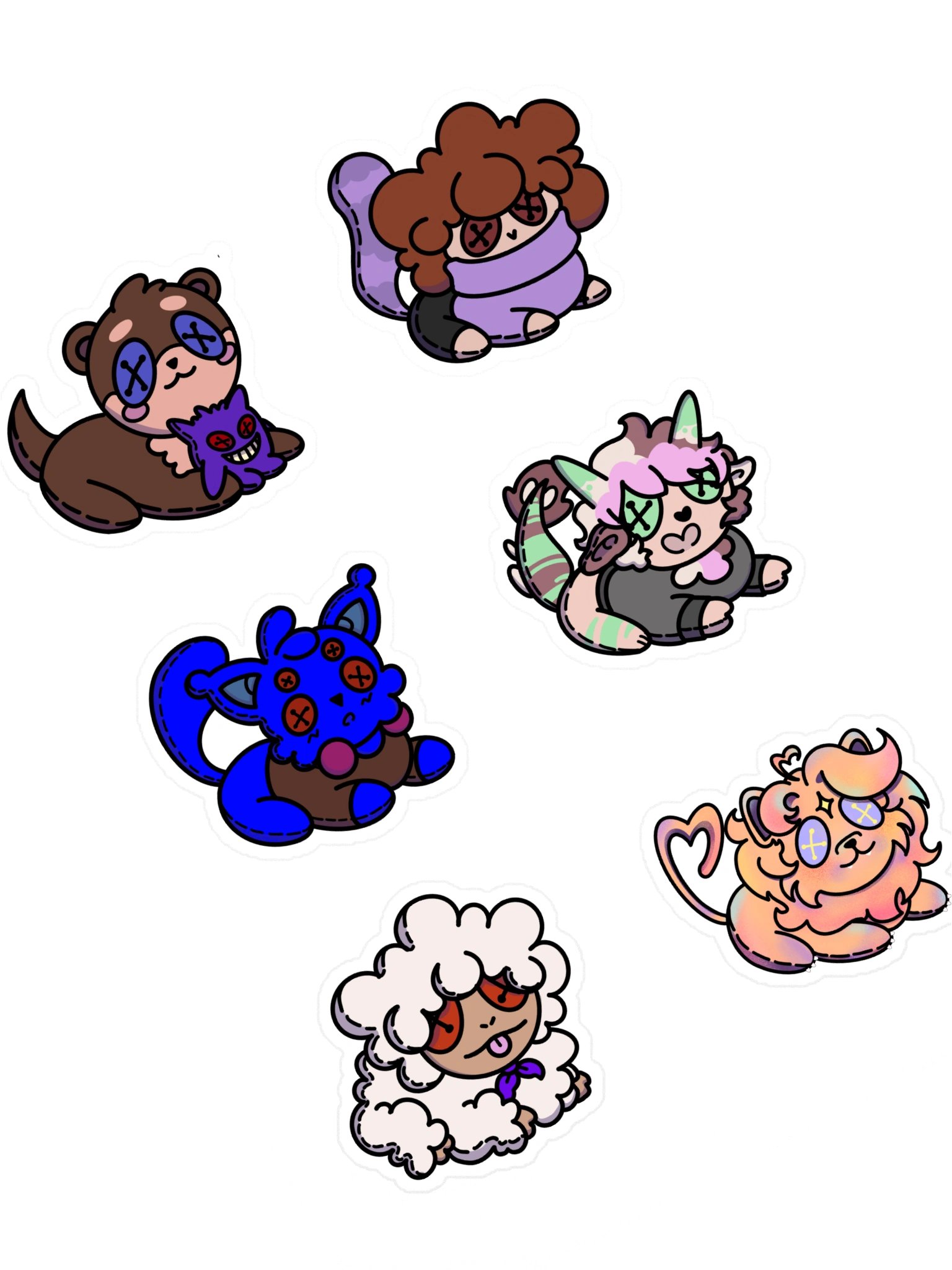 Raign Plushie Stickers product image (1)