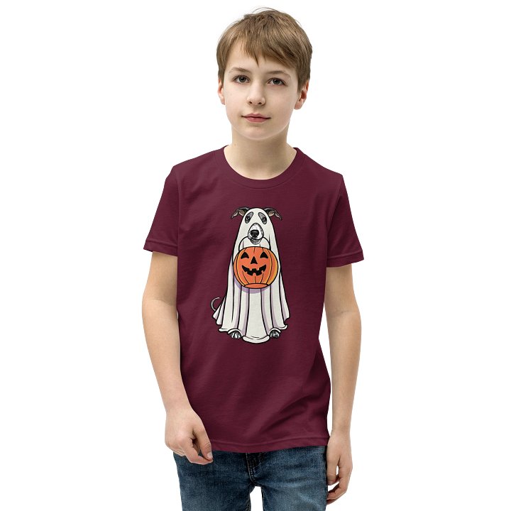 Halloween Whippet(Blue & White) Youth T-Shirt product image (1)