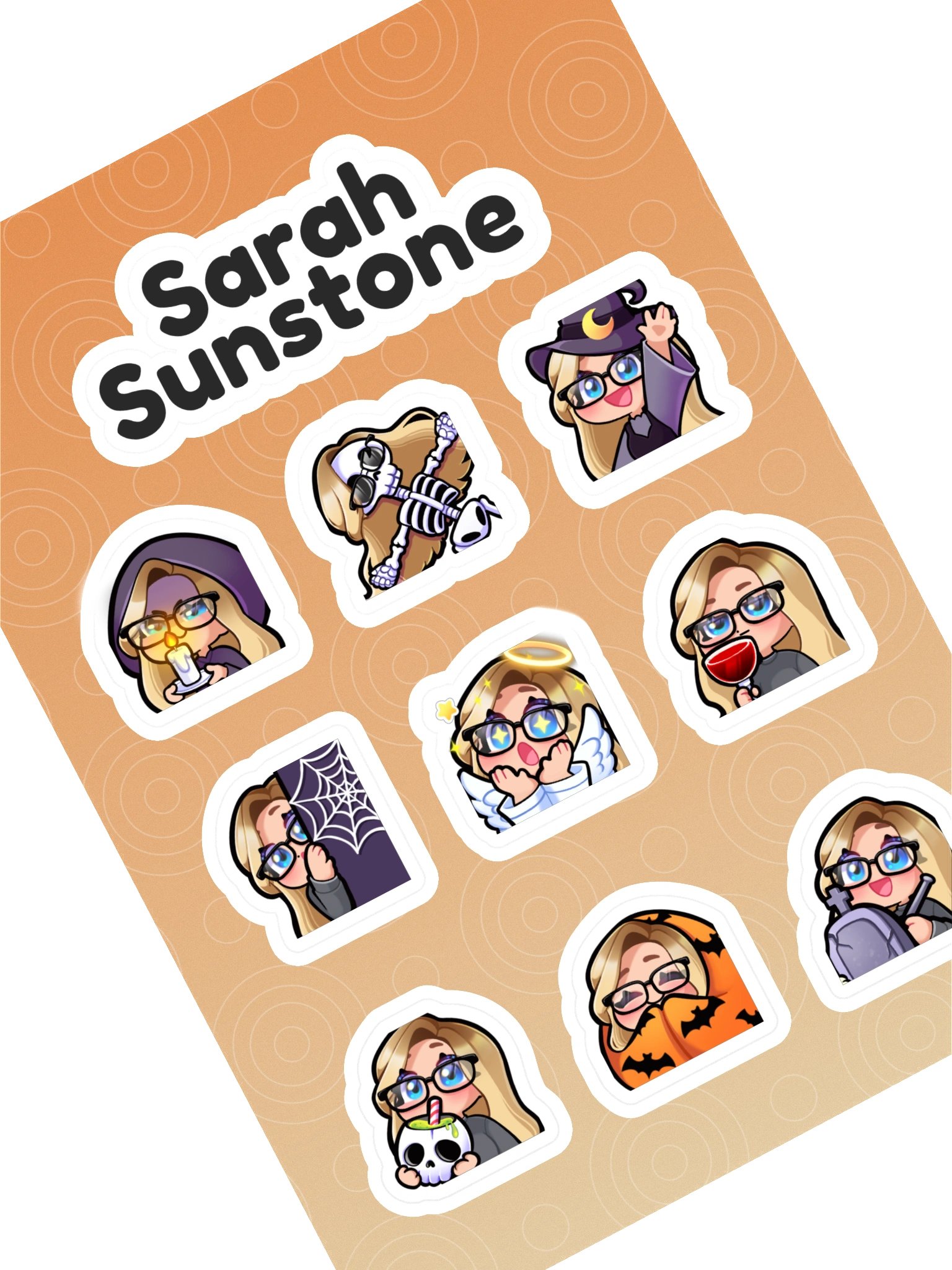 Spooky Emote Sticker Sheet (B) product image (1)