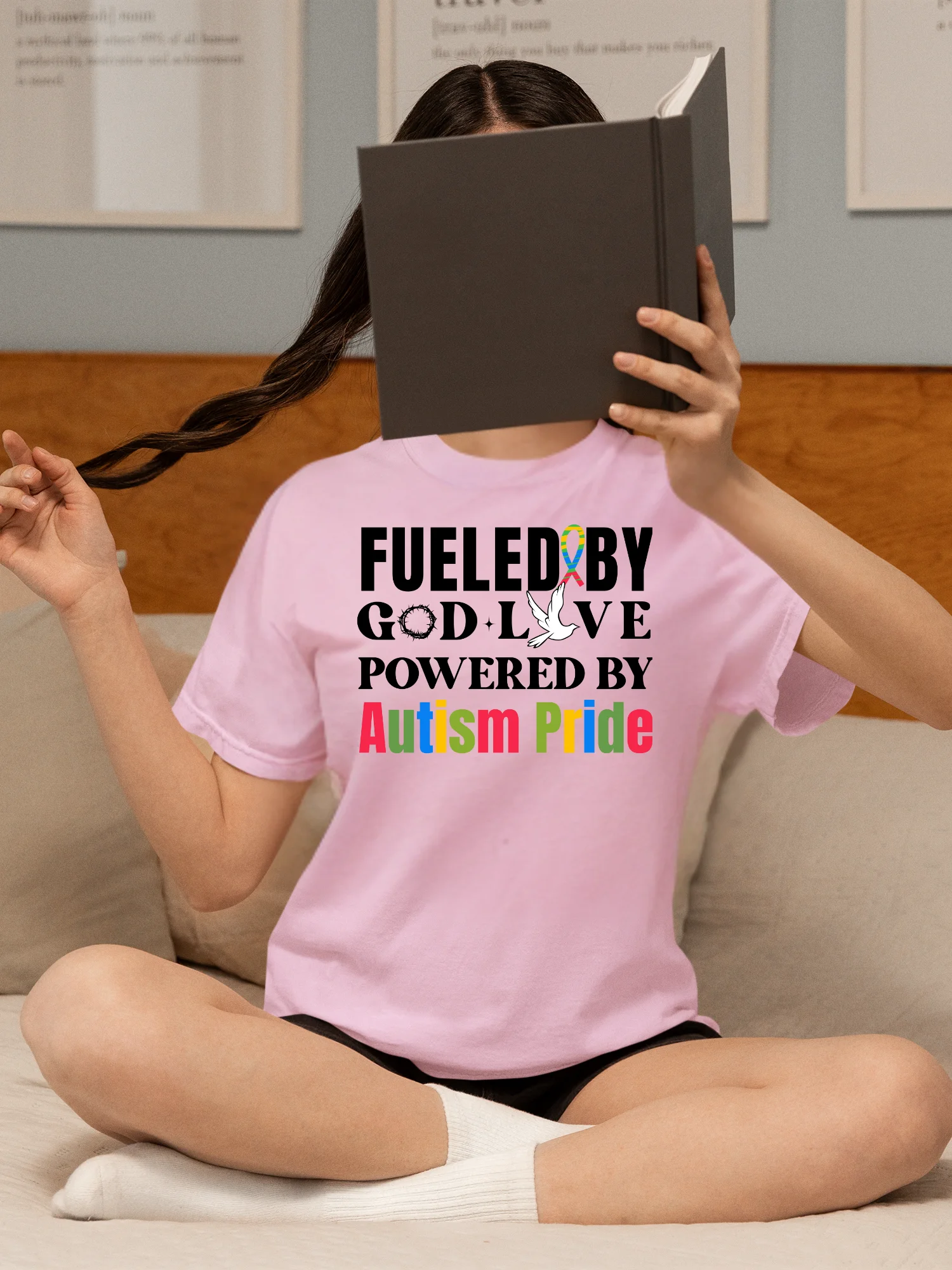 Fueled By God, Powered By Autism Pride, Autism Comfort Colors T-shirt product image (41)