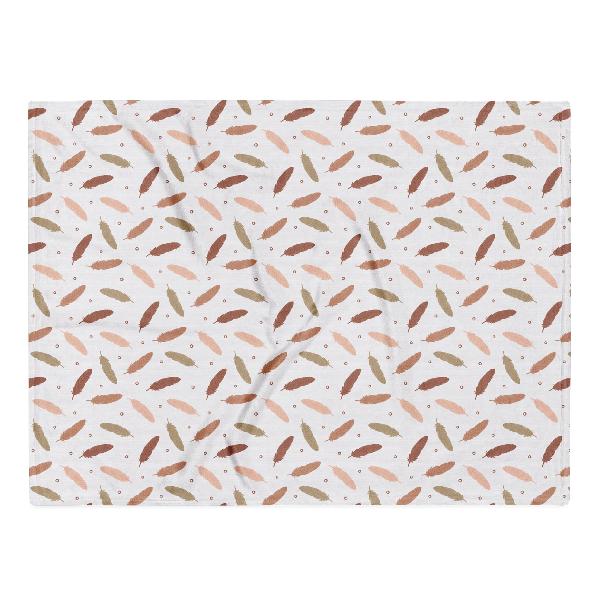 Mocha Mousse Feathers Throw Blanket product image (1)