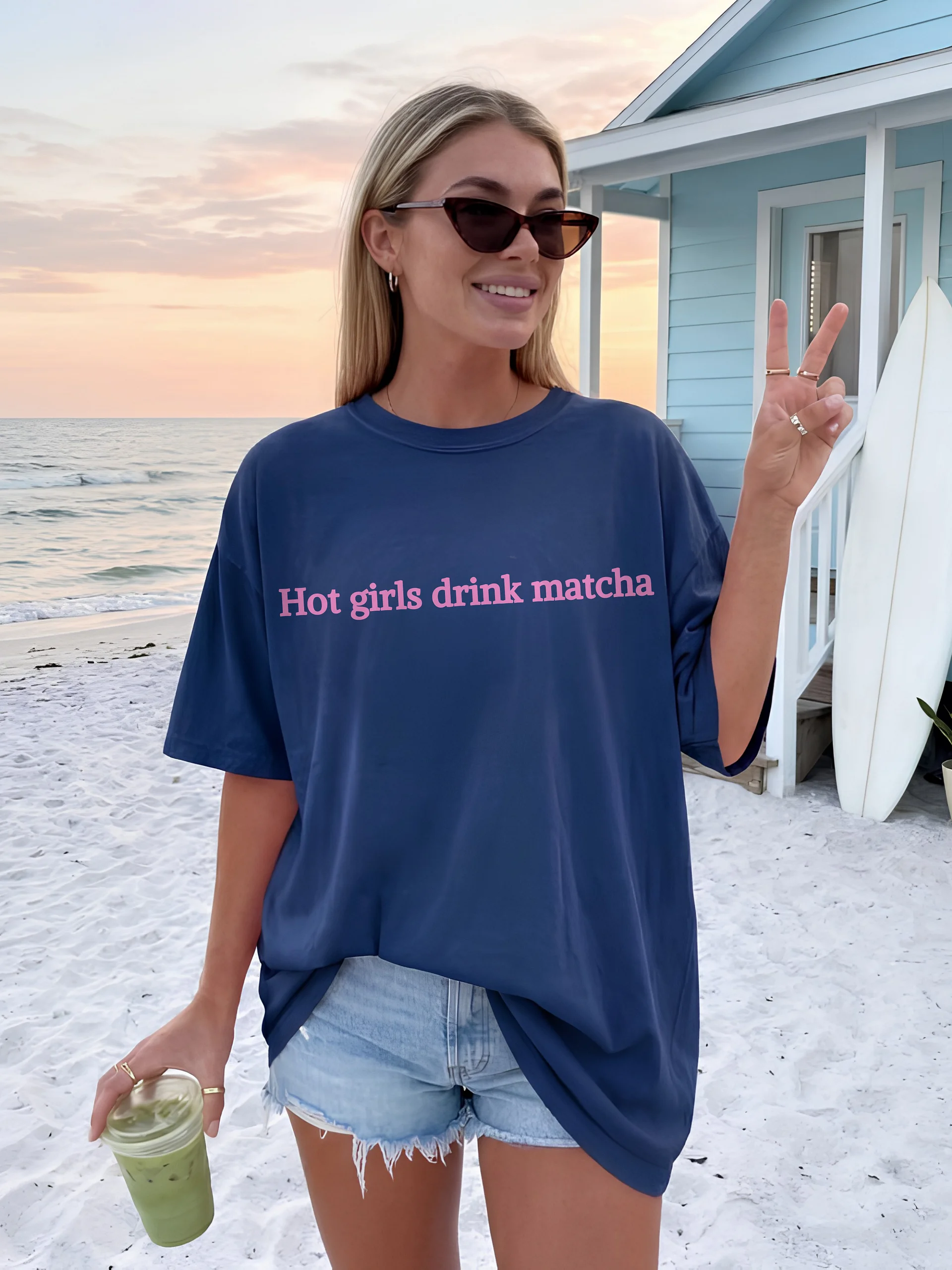 Hot Girls Drink Matcha T-shirt product image (1)