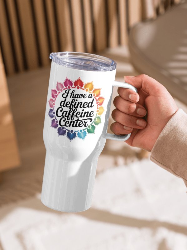Defined Caffeine Center Human Design Funny Travel Mug product image (1)
