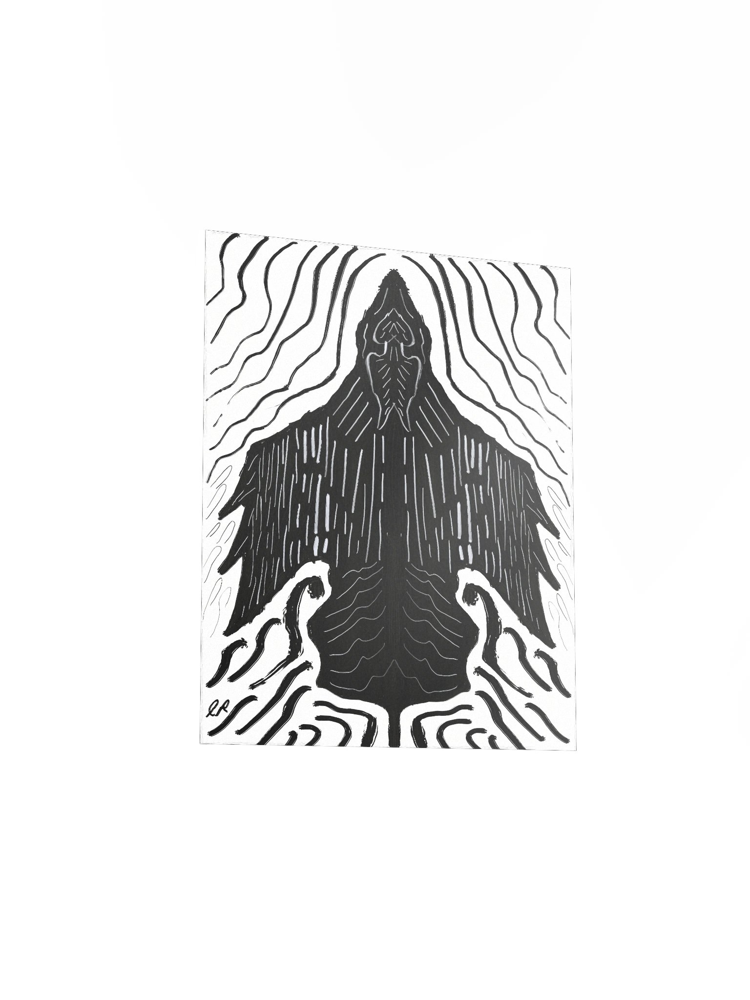 The Night Phoenix Matte Poster Print/Dark Home Decor by Eric Ravenwolf product image (3)