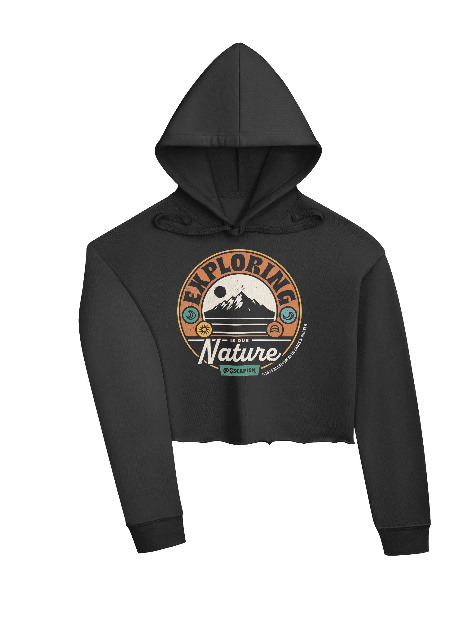 Exploring Nature: Mountains Crop Hoodie product image (2)