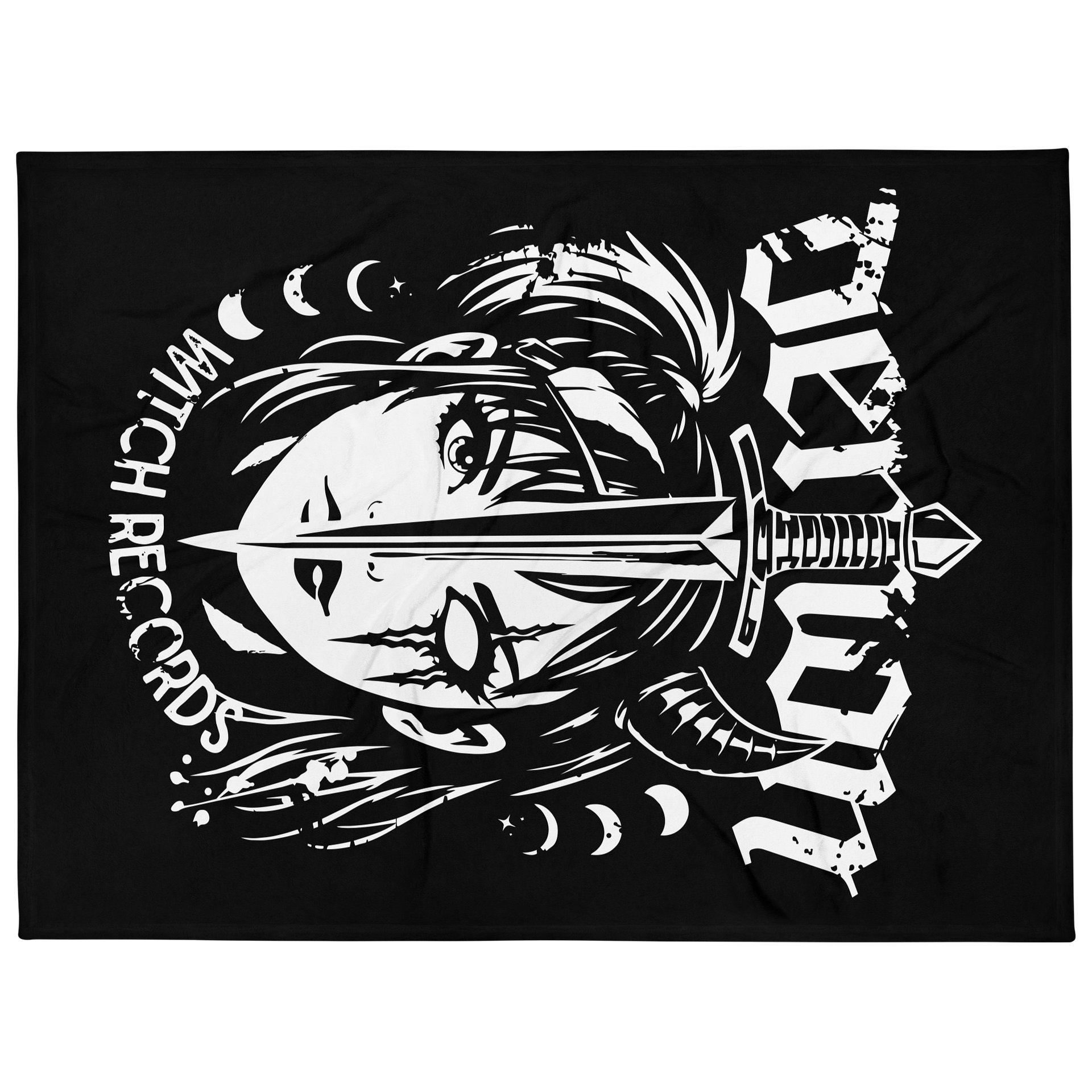 Demon Witch Records Black Throw Blankie product image (1)