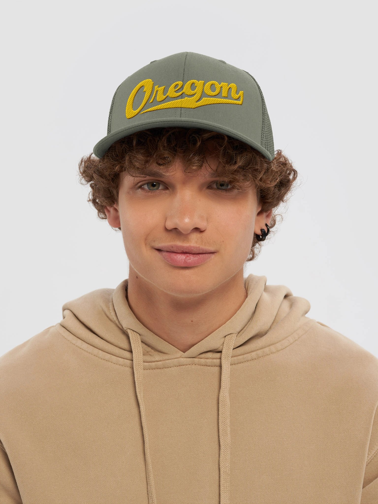 Oregon Embroidered Trucker Hat | Premium Mesh Snapback product image (31)