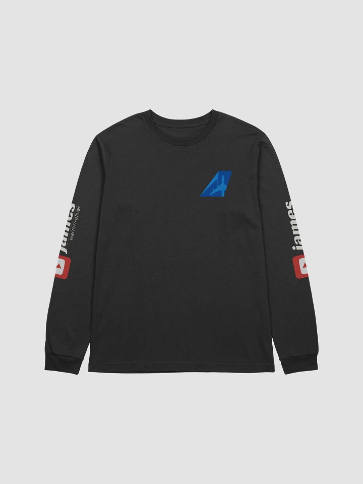 First Class Pyjama Long Sleeve Top (Black) - Two-Tone Blue Tailfin product image (1)