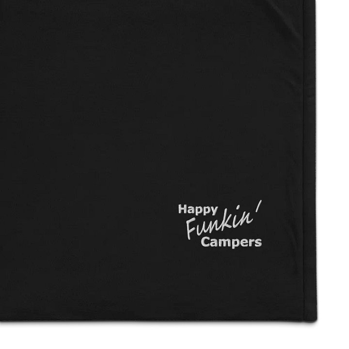 Luxury Embroidered Happy Funkin' Campers Sherpa Blanket product image (1)