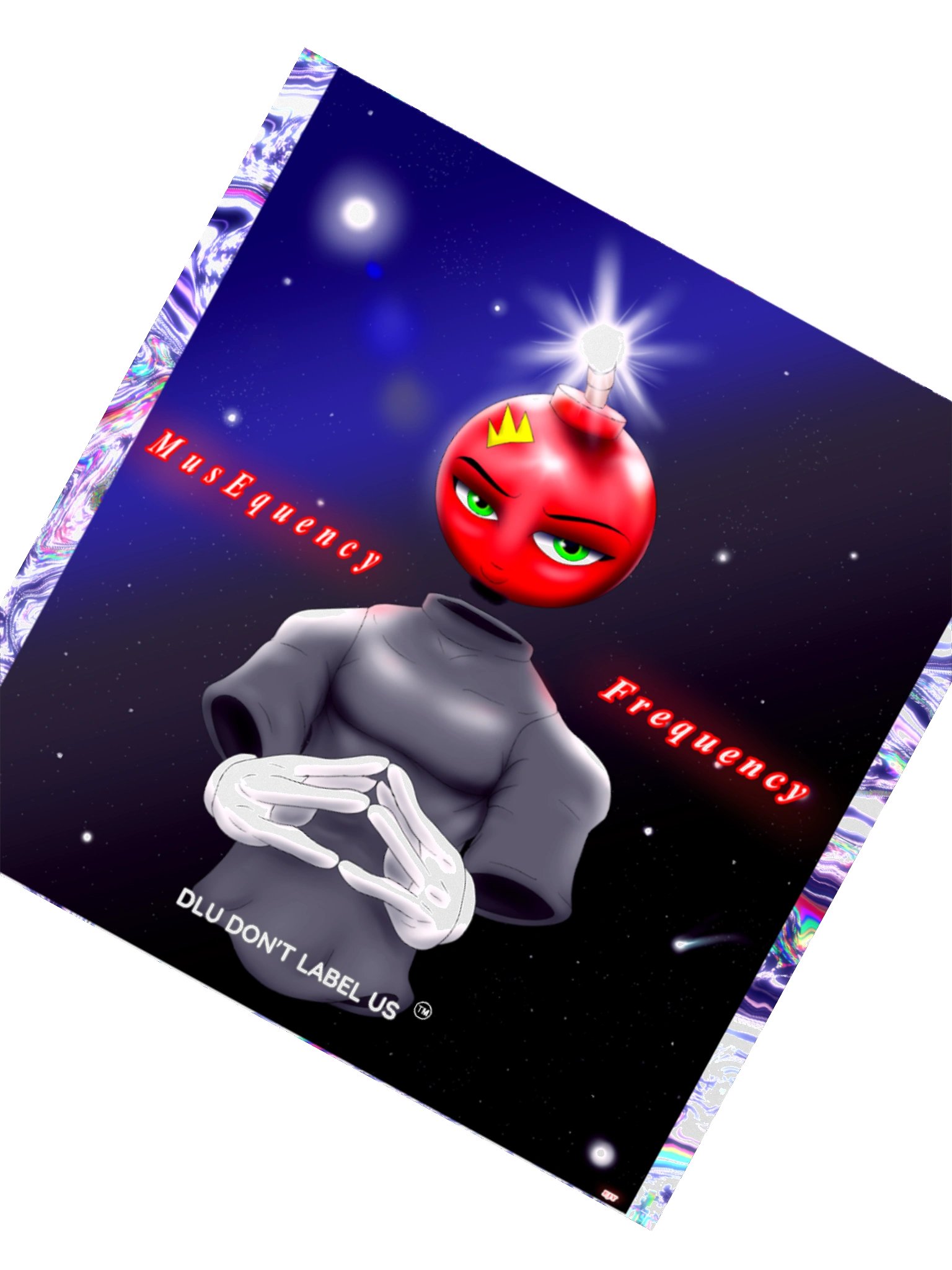 DLU DON’T LABEL US® Cosmic Smirk Kiss Cut Stickers product image (2)