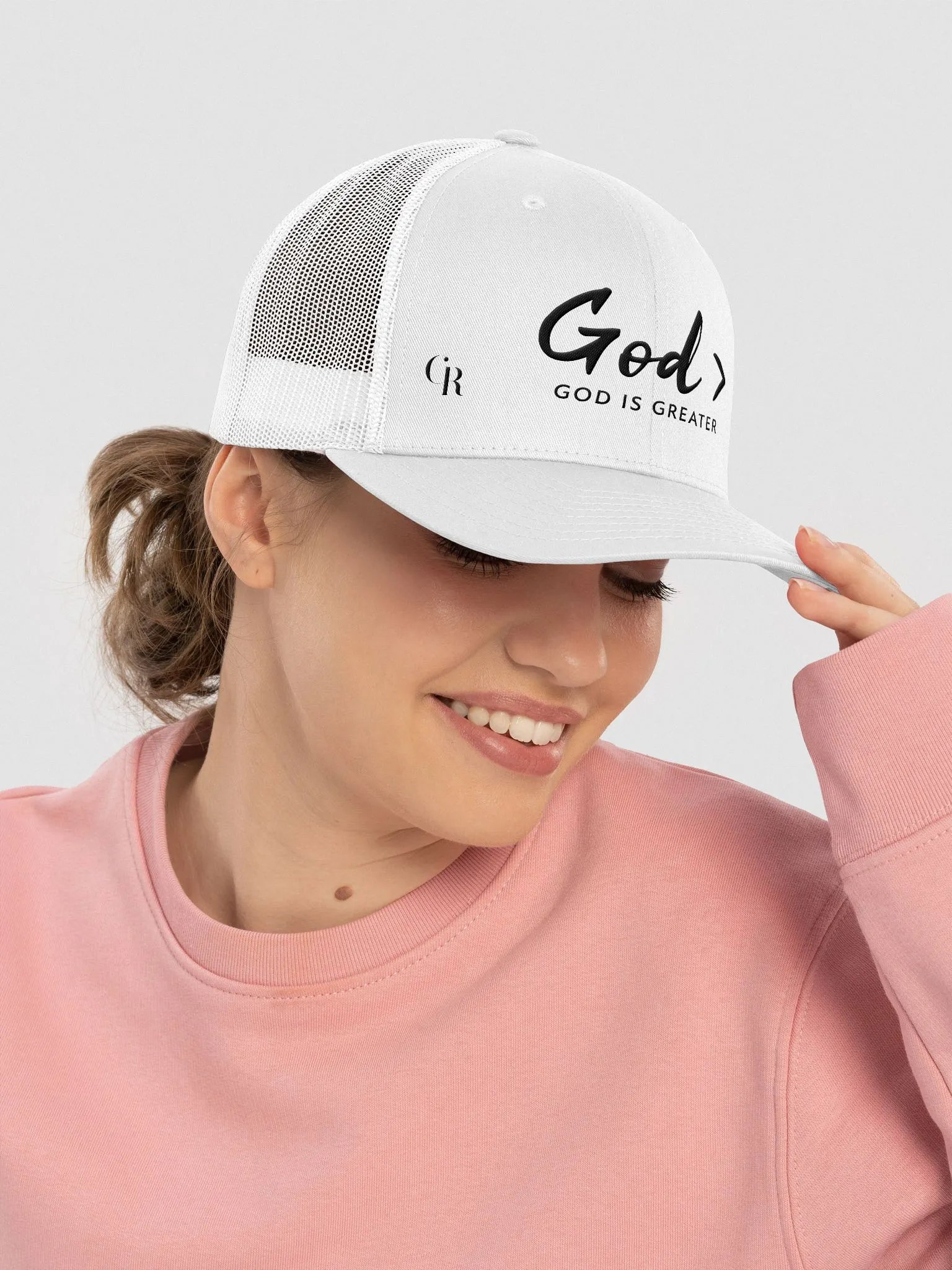 God > TRUCKER HAT (BLACK TEXT) product image (17)