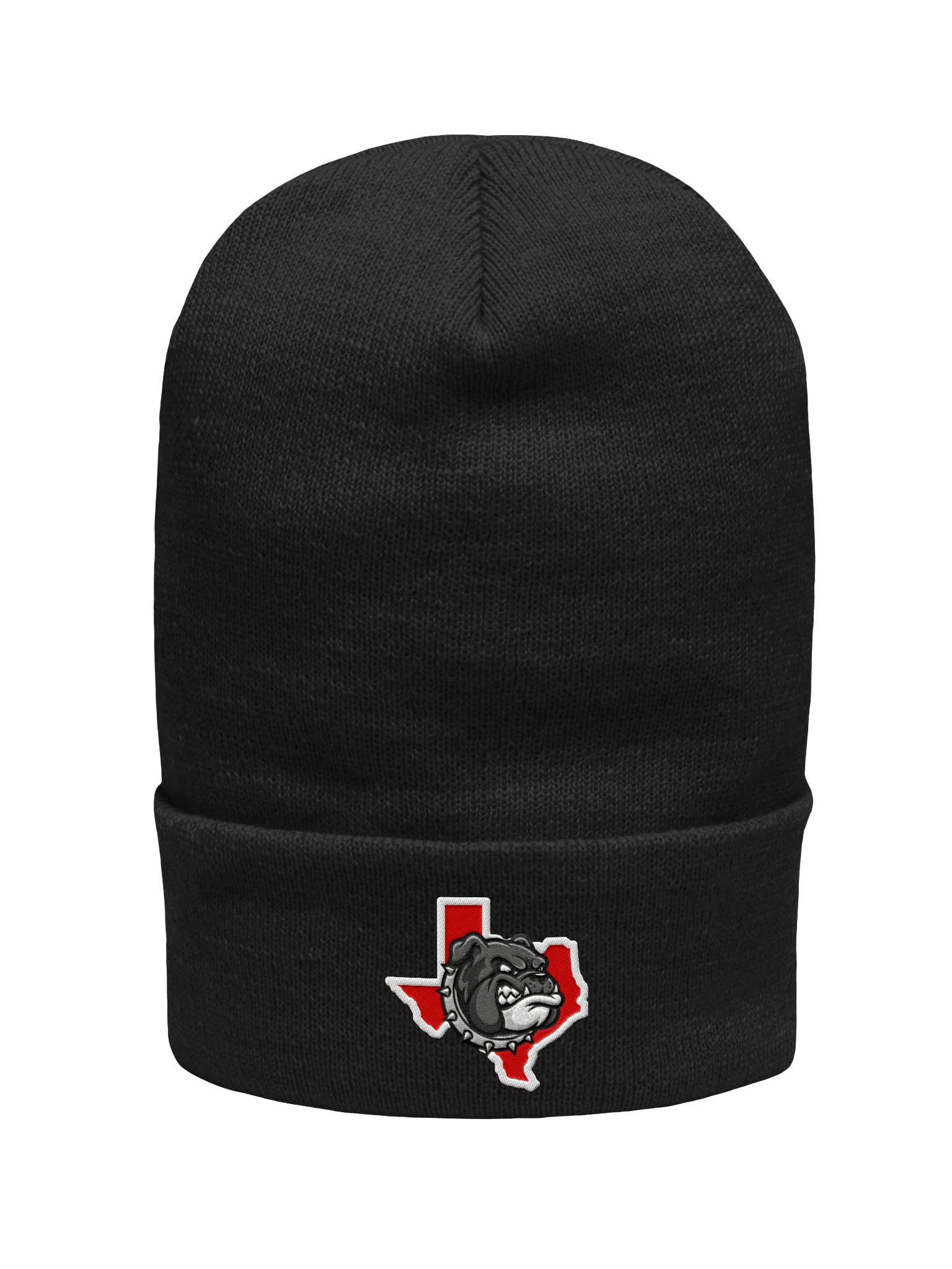 Bulldog Spirit Knit Beanie - White on Red product image (1)