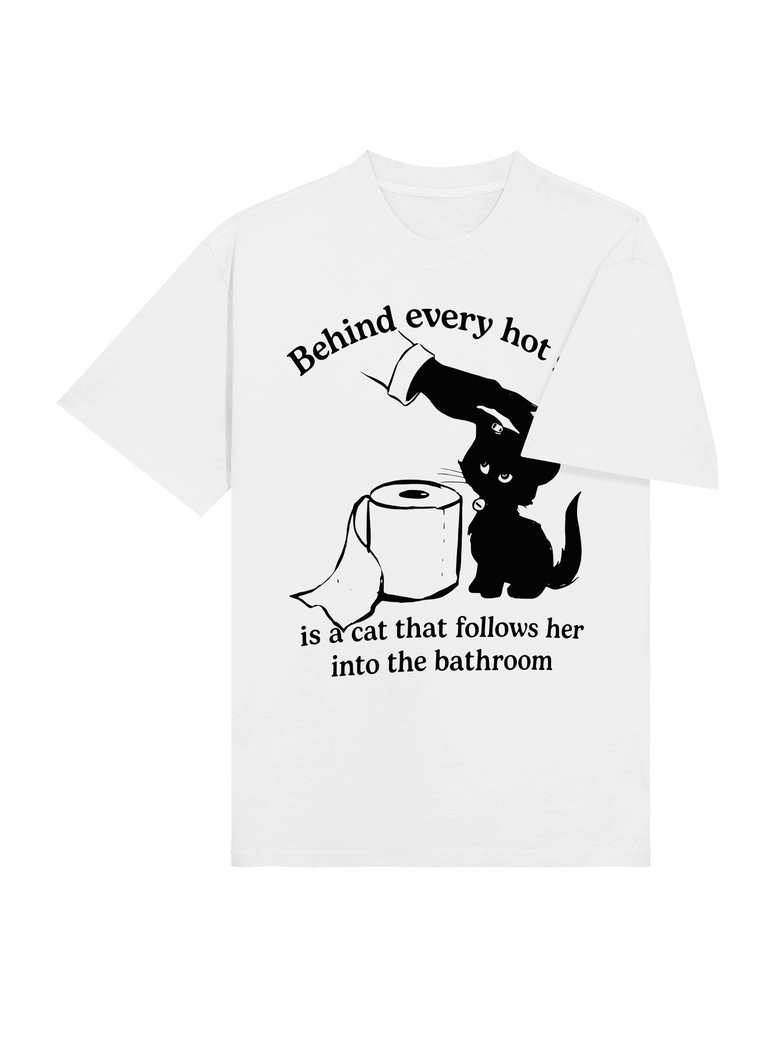 Behind Every Hot Girl Is a Cat Graphic T-Shirt product image (4)