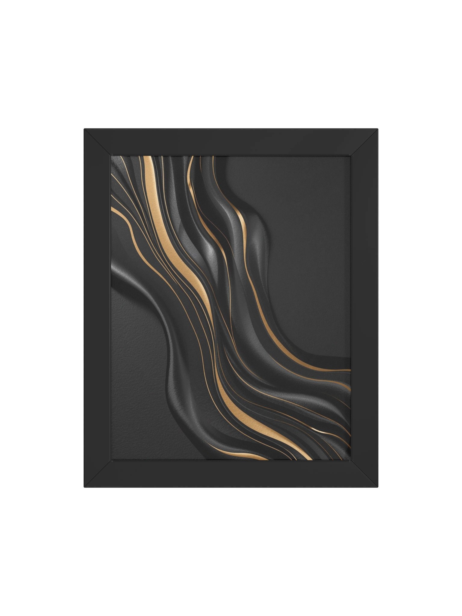 Midnight Gold Flow – Luxury Abstract Wall Art Print - 20×25 cm product image (4)
