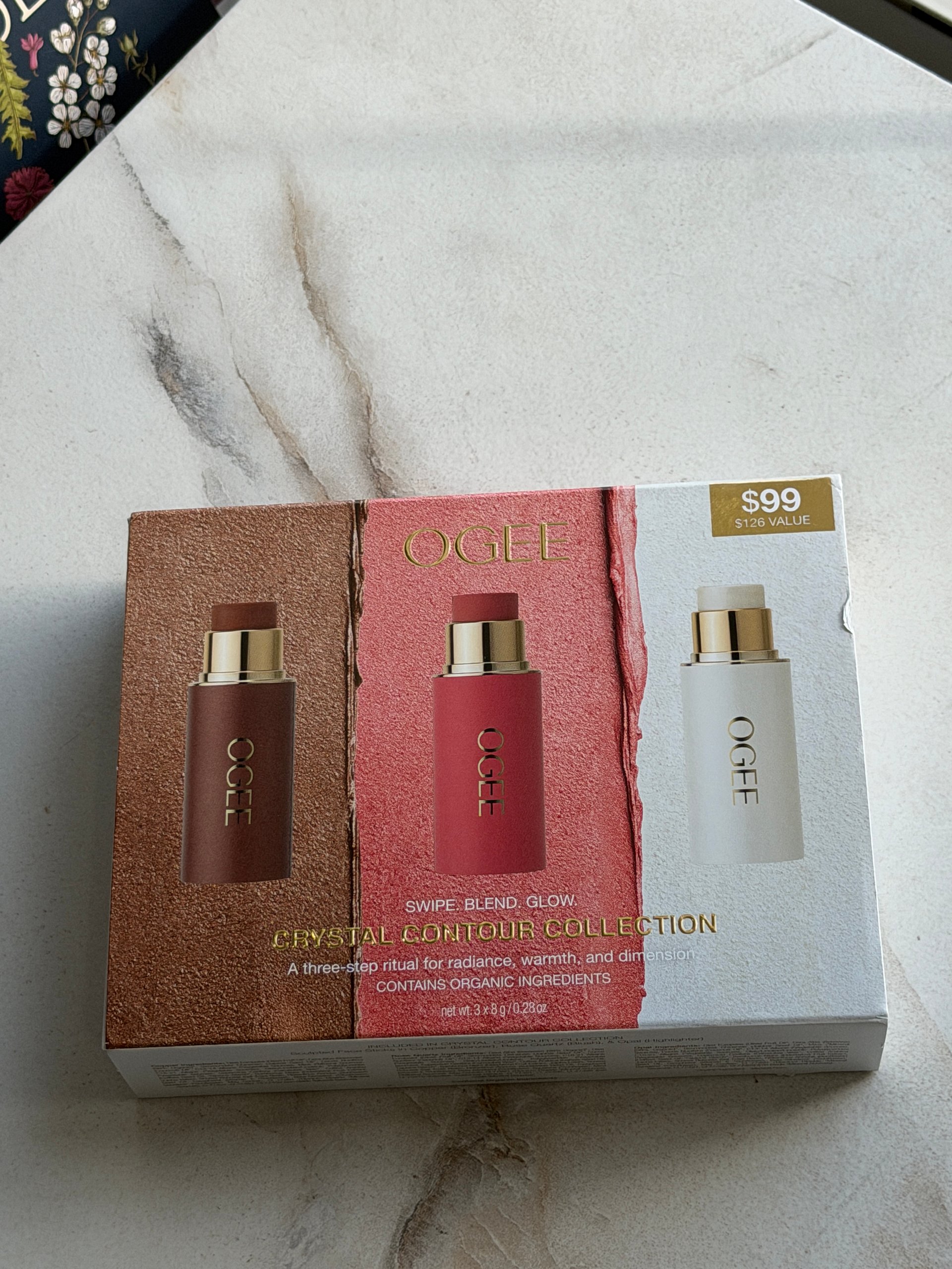 OGEE Crystal Contour Collection | 3 Piece Bronzer Blush & Highlighter Set | Swatched Once product image (1)