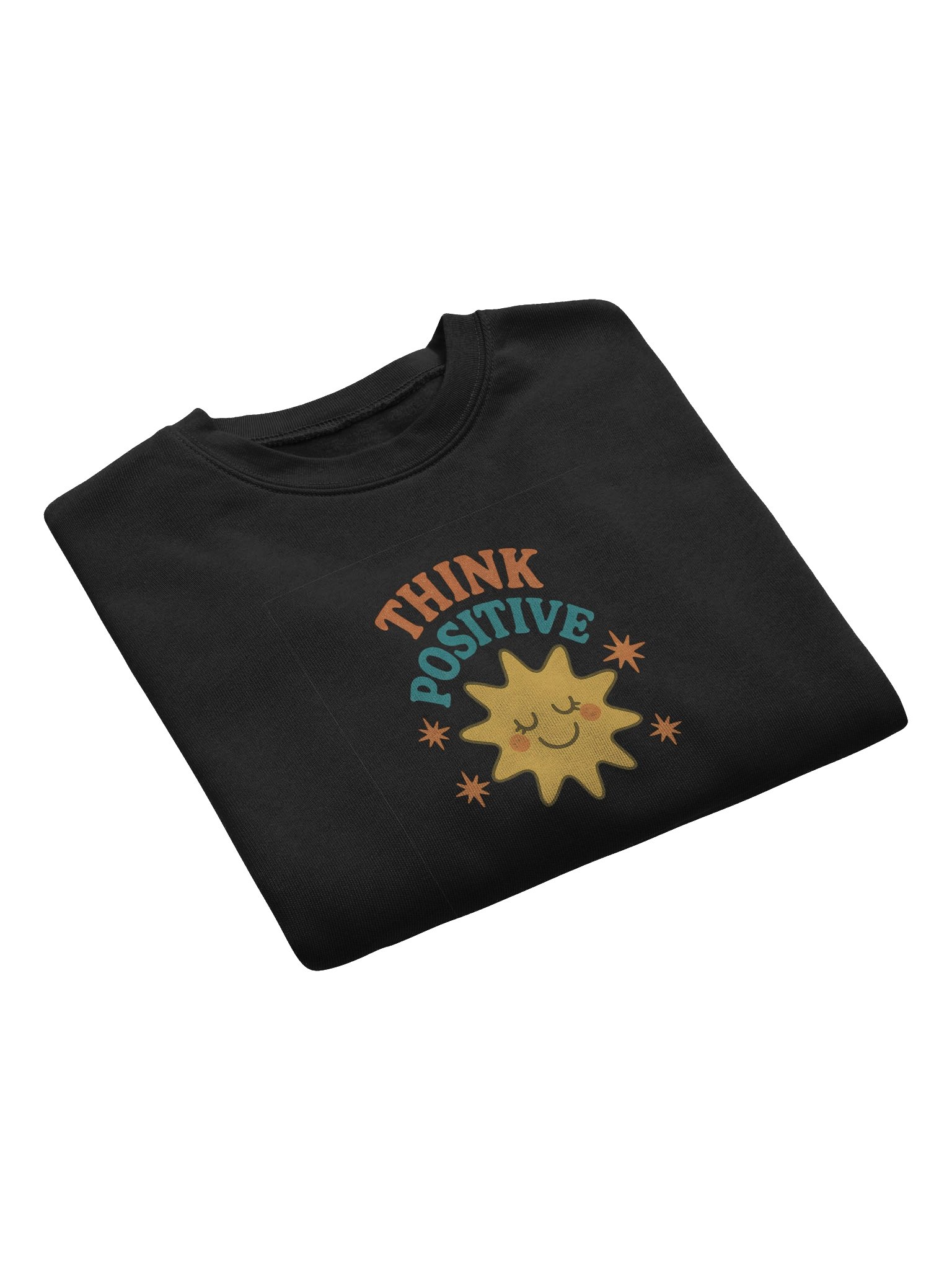 Cheerful Retro Sun Crop Top Sweatshirt product image (7)