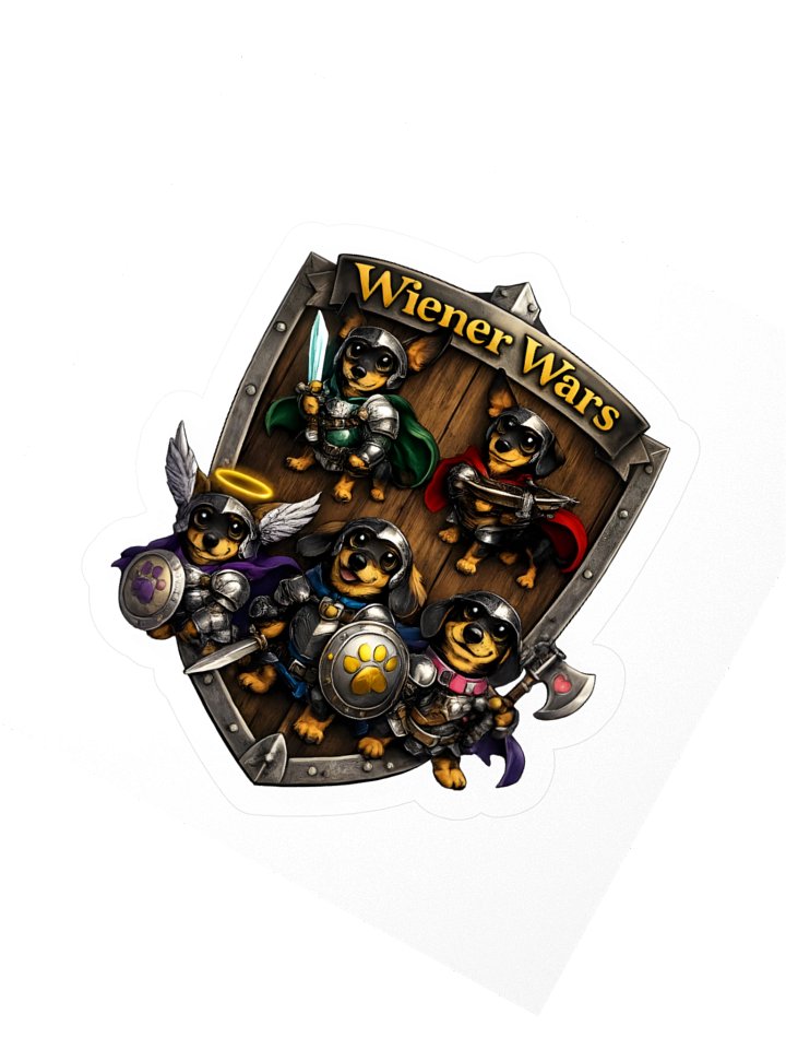 Wiener Wars Crest Kiss Cut Stickers product image (4)