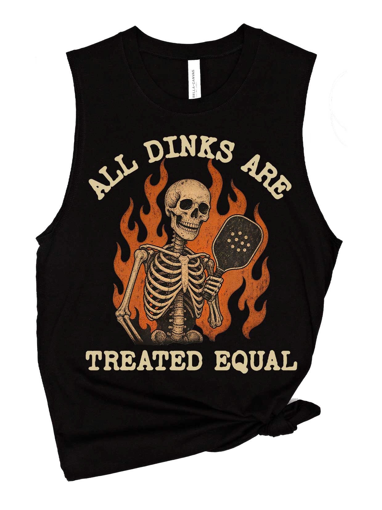All Dinks Are Treated Equal Halloween Pickleball Tank Top Funny Gift product image (1)