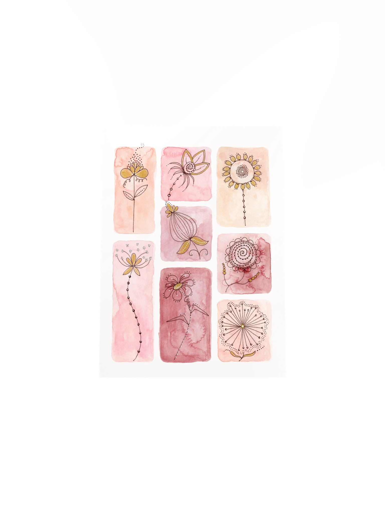 Whimsical Flower Doodle Poster 1 product image (30)