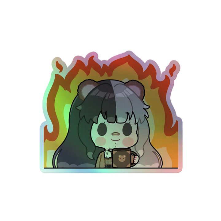 'This is fine' Holographic Sticker product image (2)